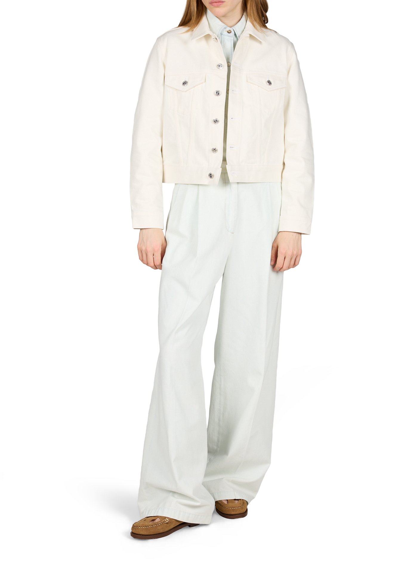 Dion straight cotton denim jacket A.P.C. White