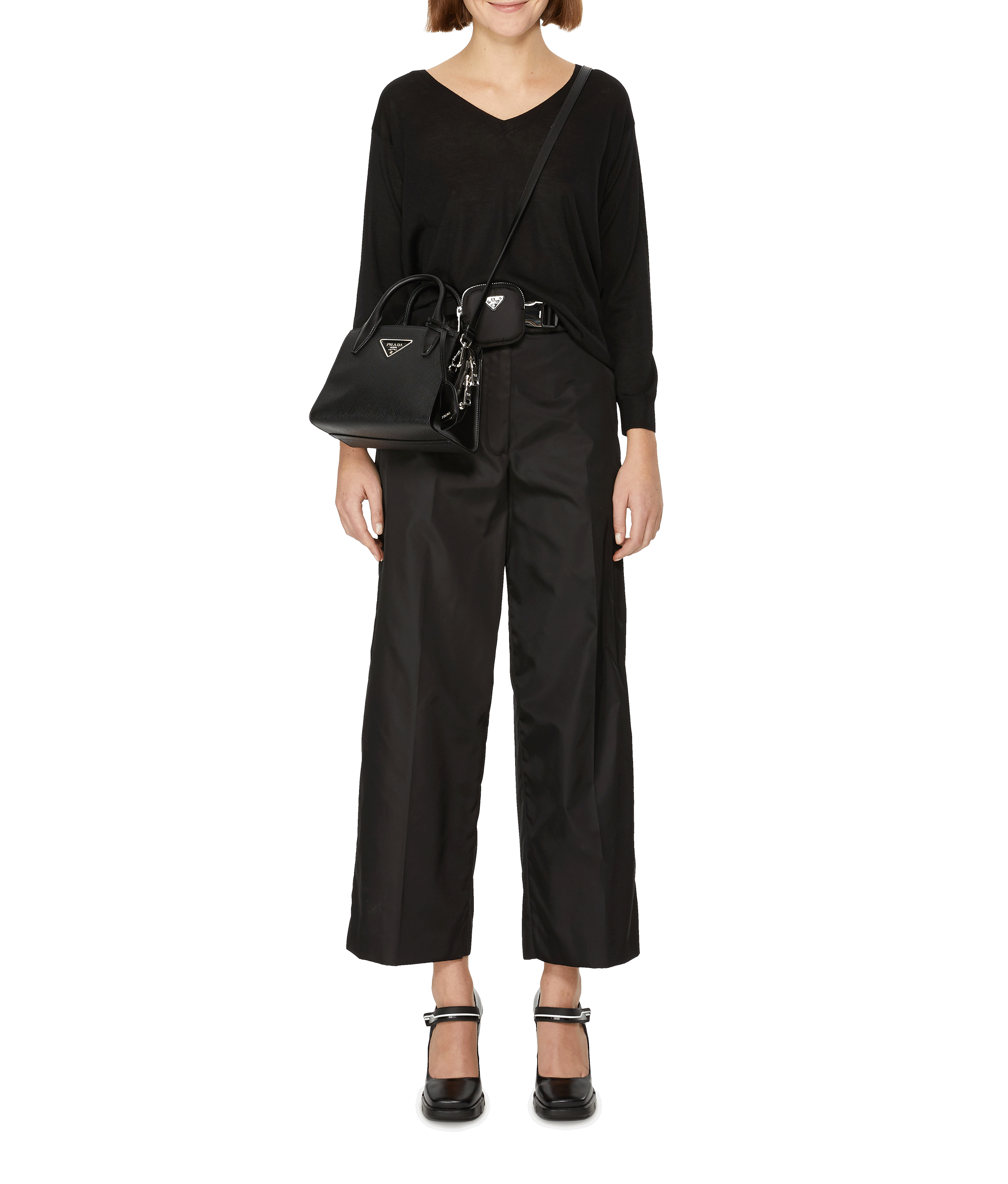 Calfskin leather Mary Janes  PRADA Black