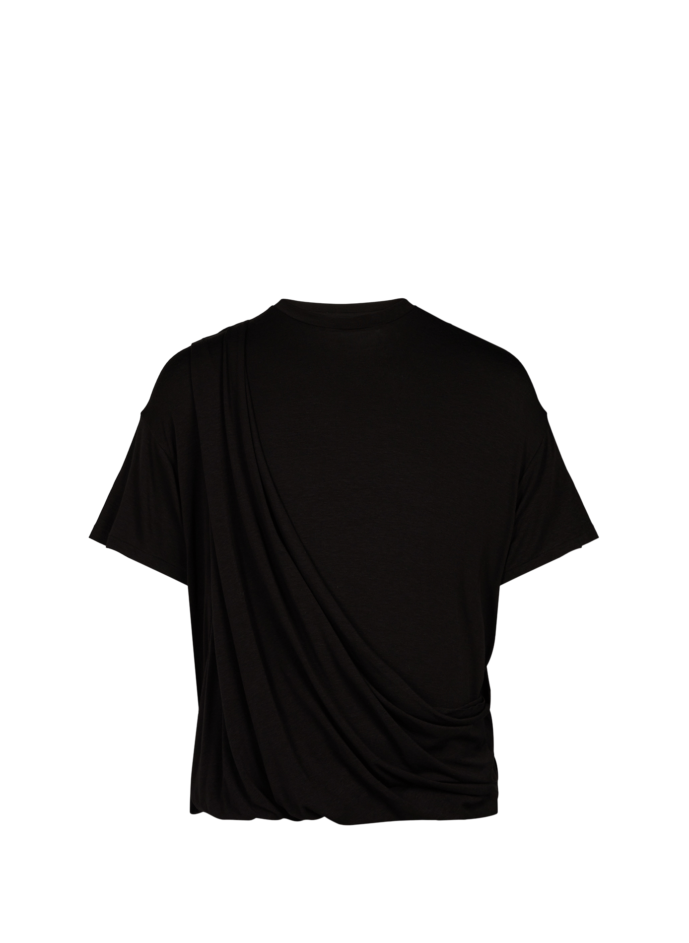 Oversized draped asymmetrical t-shirt POST ARCHIVE FACTION Black