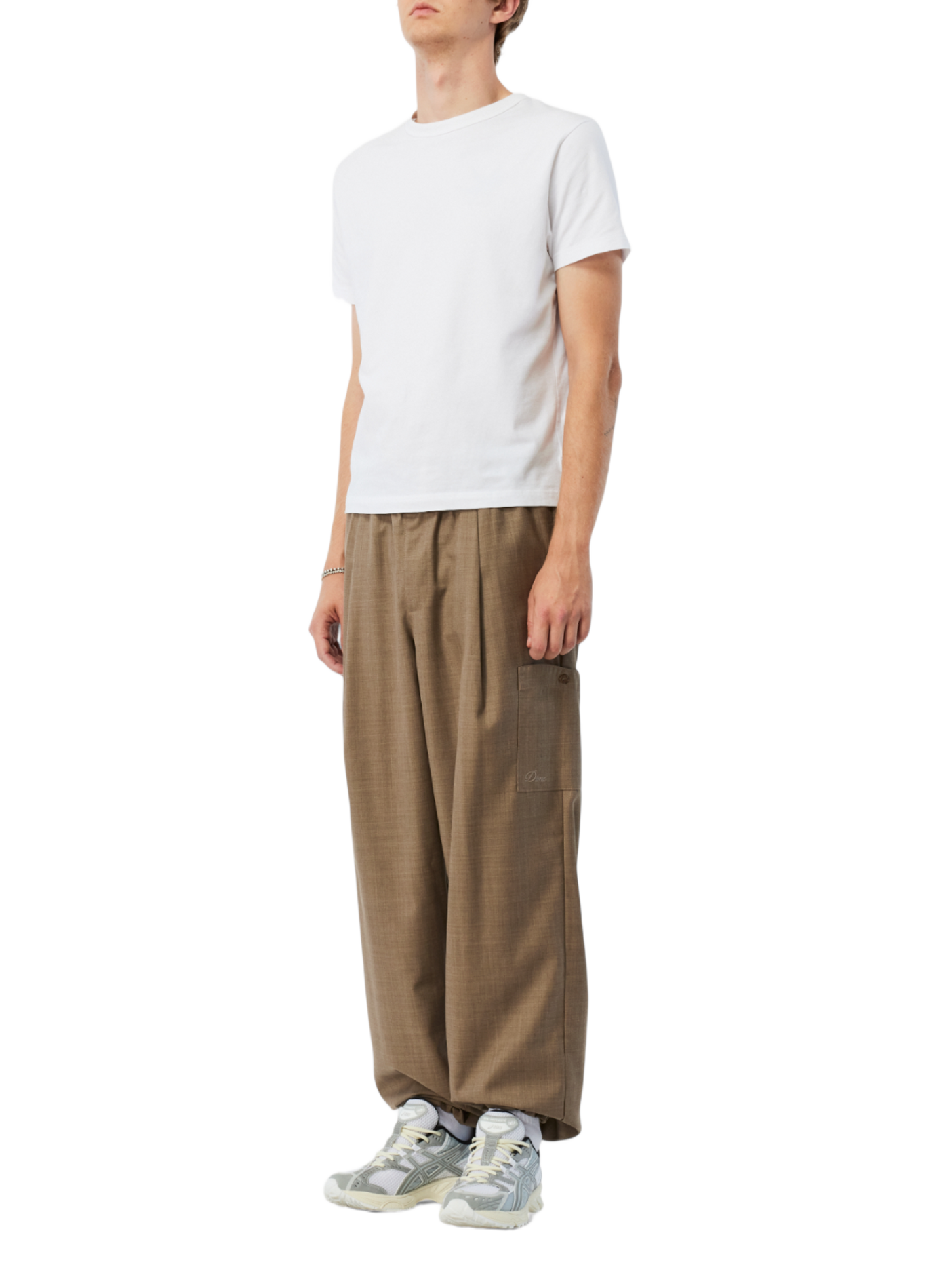 Pantalon cargo à cordon de serrage aux chevilles DIME Beige
