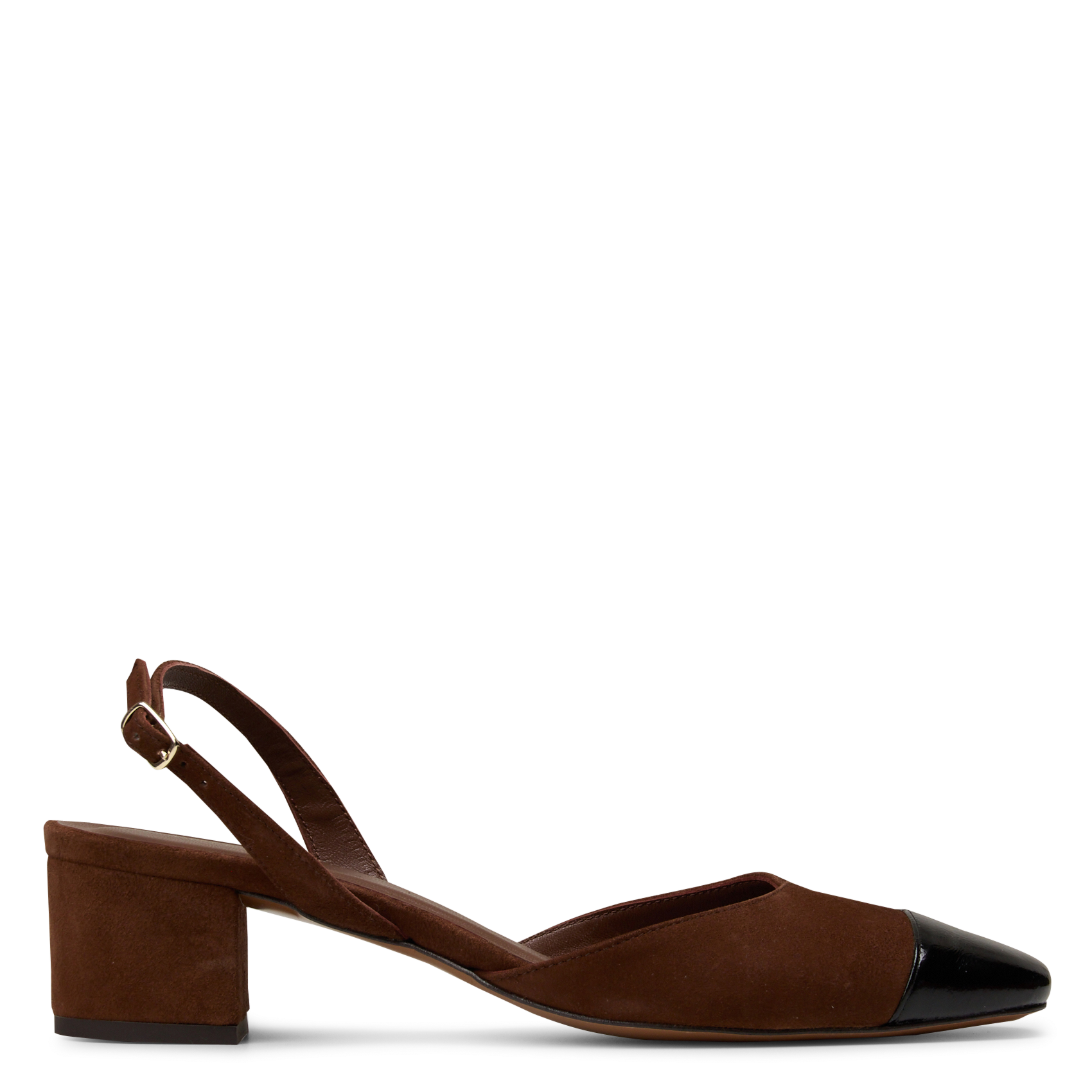 Sandales à talon en cuir n°429 RIVECOUR Marron
