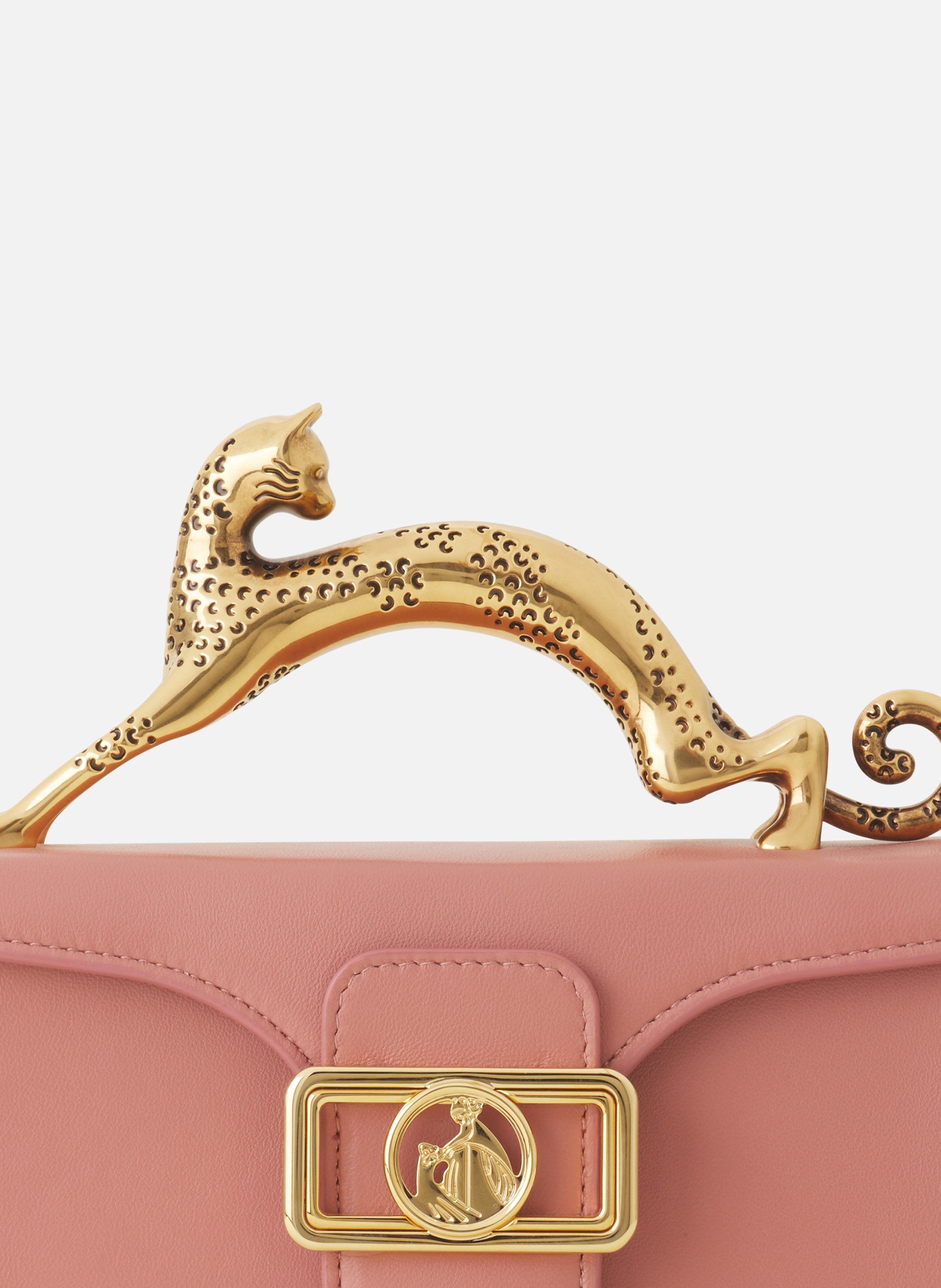 Sac pencil cat nano en cuir LANVIN Rose