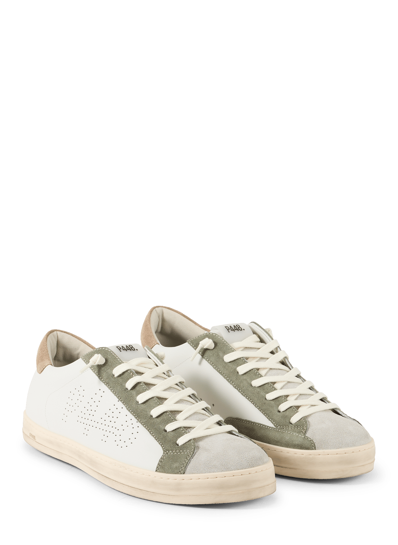 Sneakers con inserti in camoscio P448 Bianco
