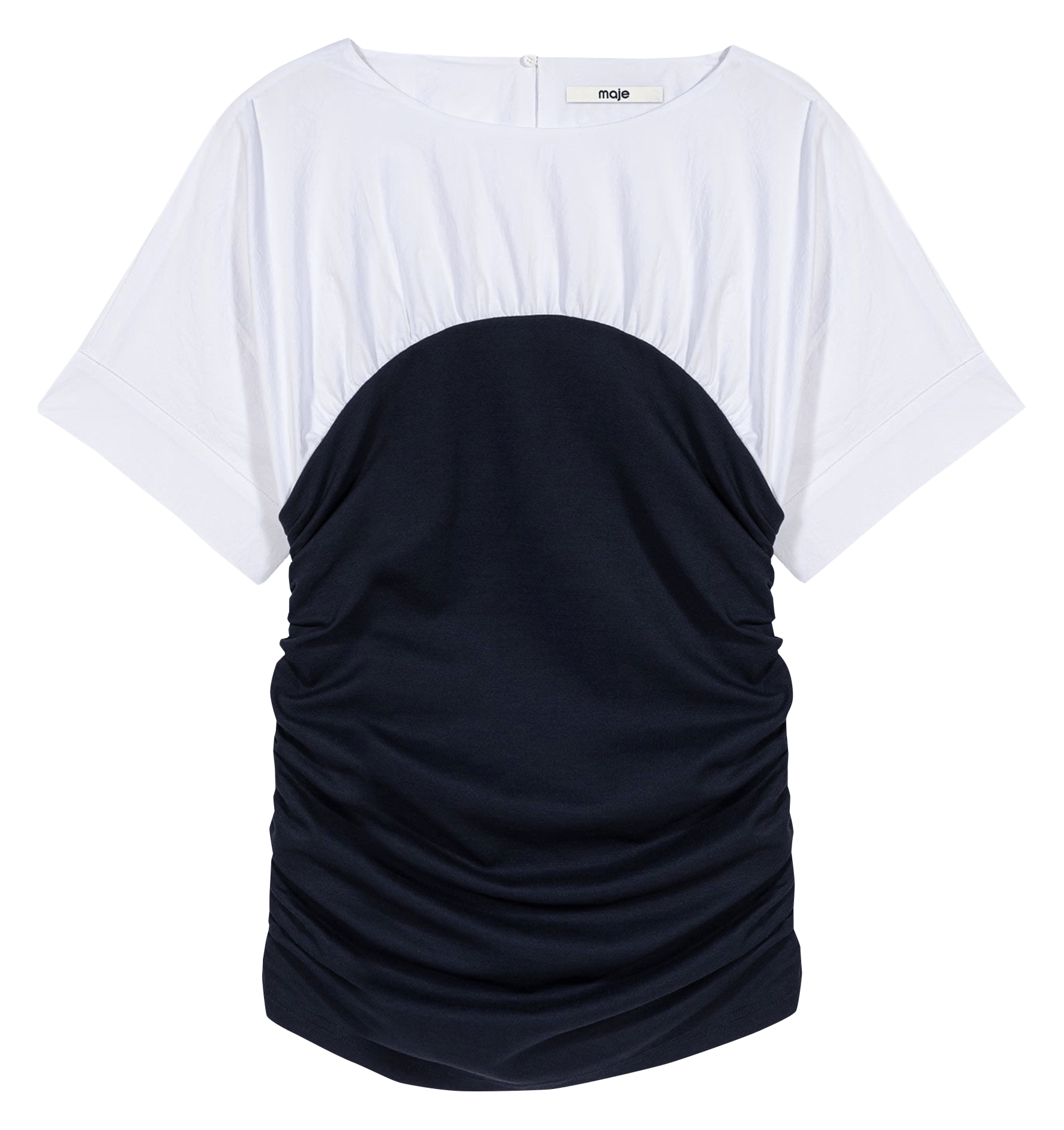 Top ajusté en coton MAJE Blanc