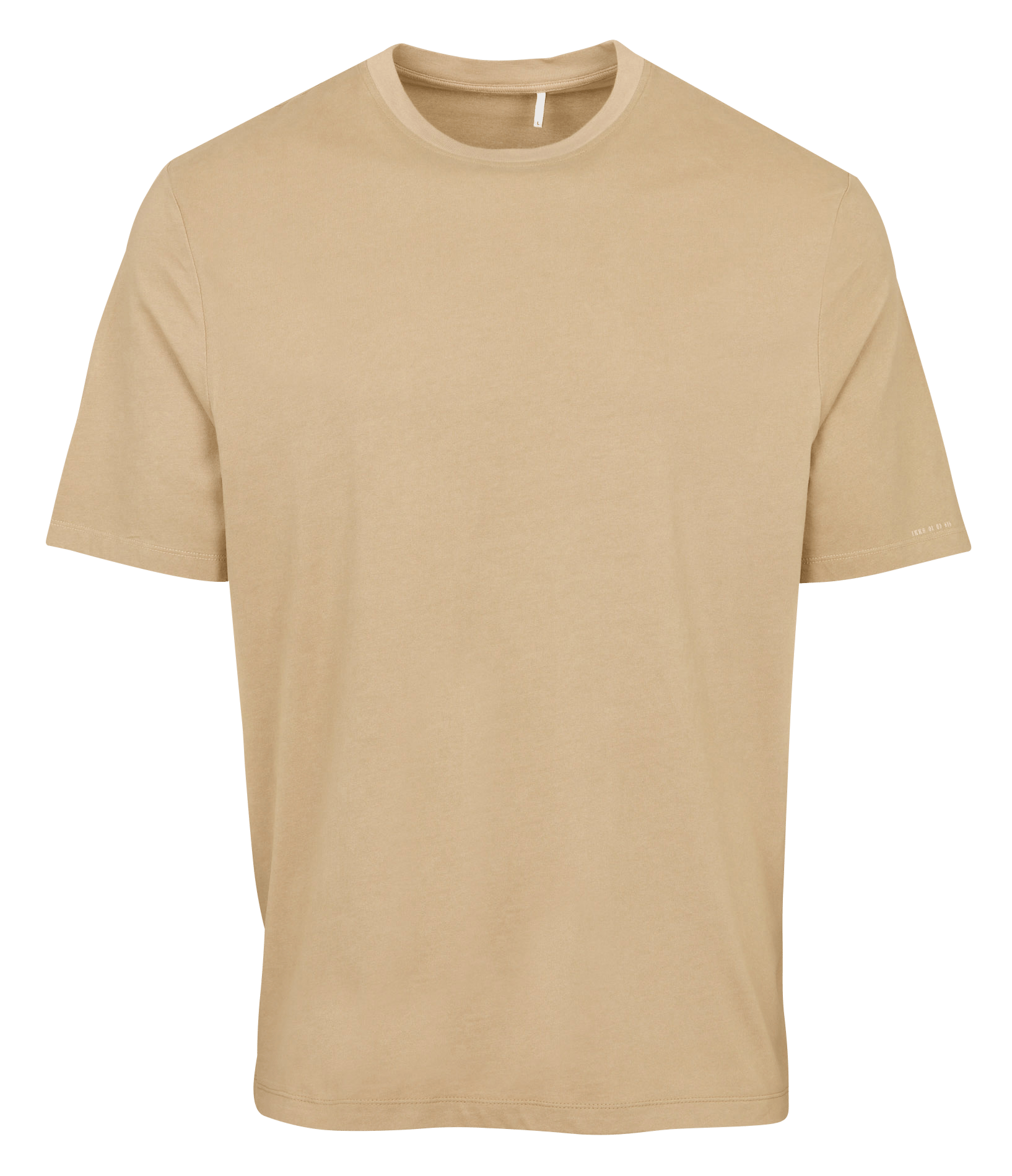 Tee-shirt droit col rond en coton IKKS Beige
