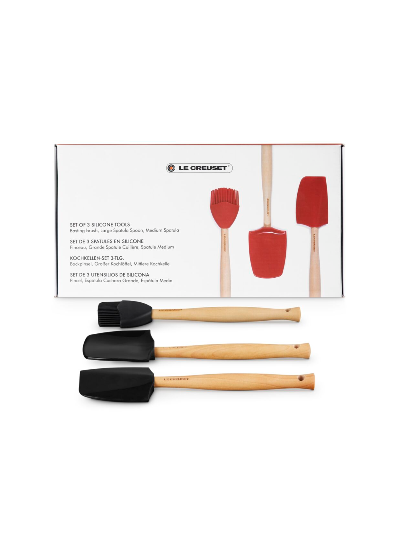 Set aus 3 Kreativ-Spateln LE CREUSET Schwarz