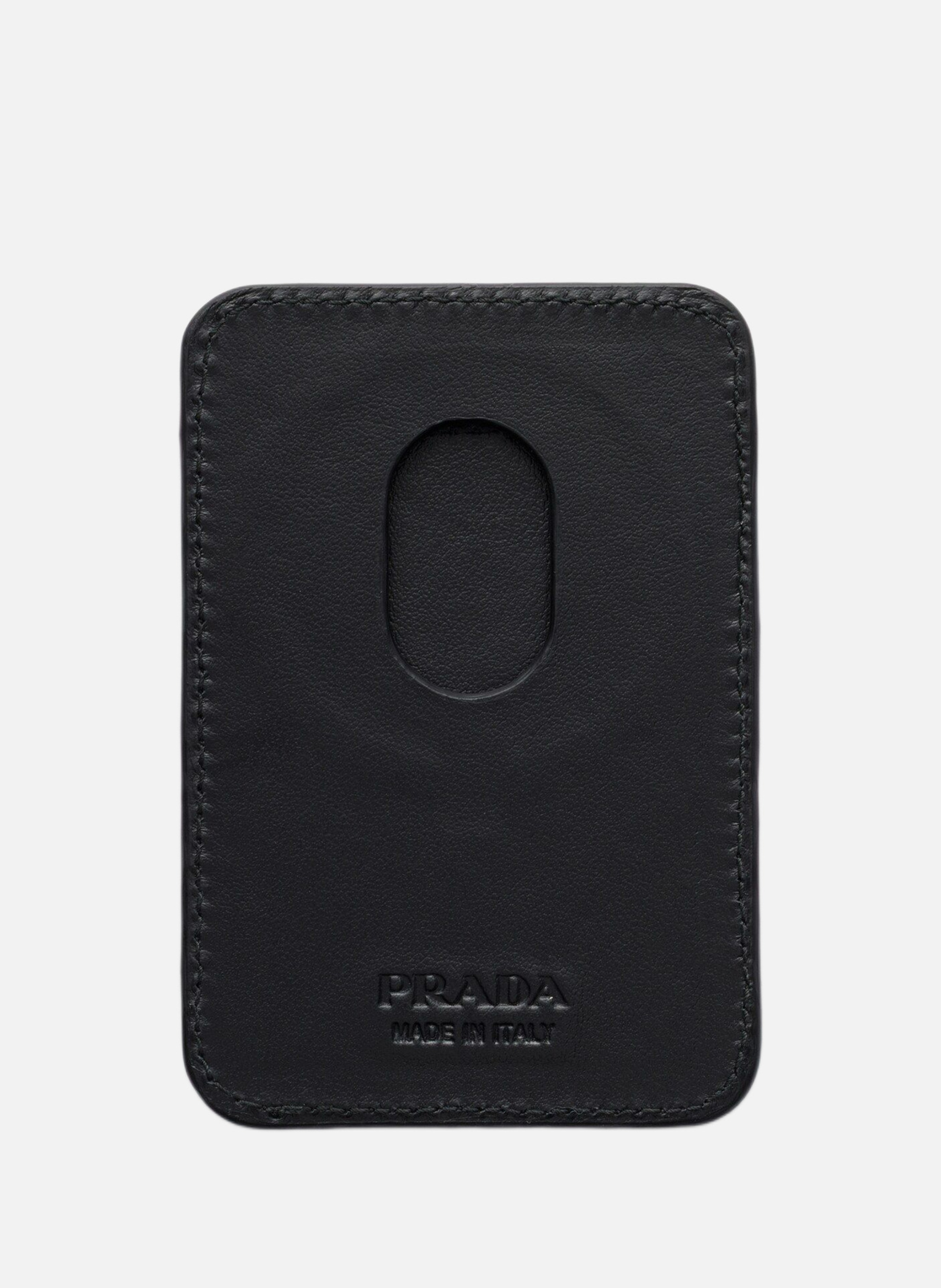 Porte-cartes en cuir saffiano PRADA Noir