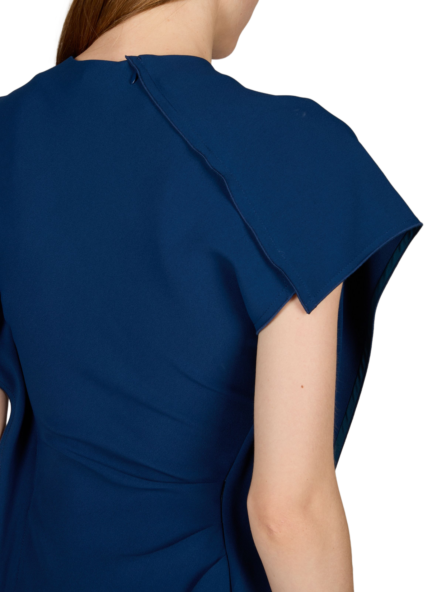 Robe longue Victoria drapée VICTORIA BECKHAM Bleu
