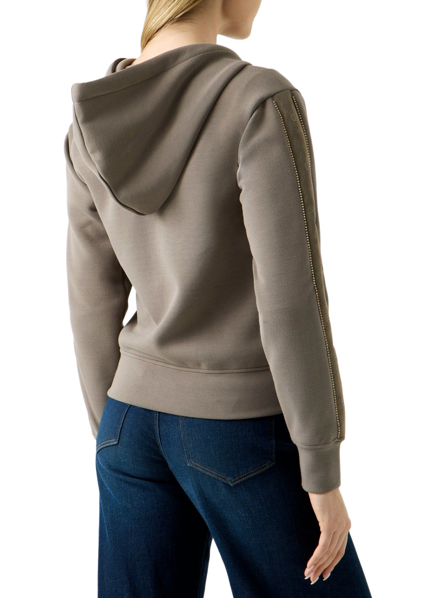 Zip-up hoodie with long sleeves GUESS Brown