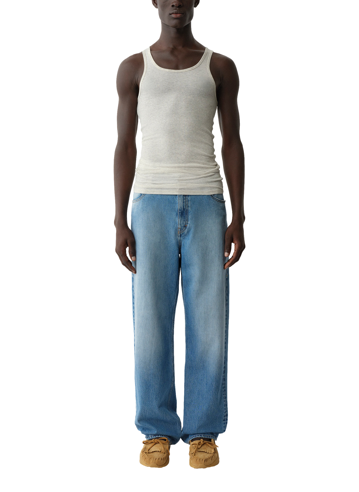 Ribbed cotton blend Tank top CALVIN KLEIN COLLECTION White