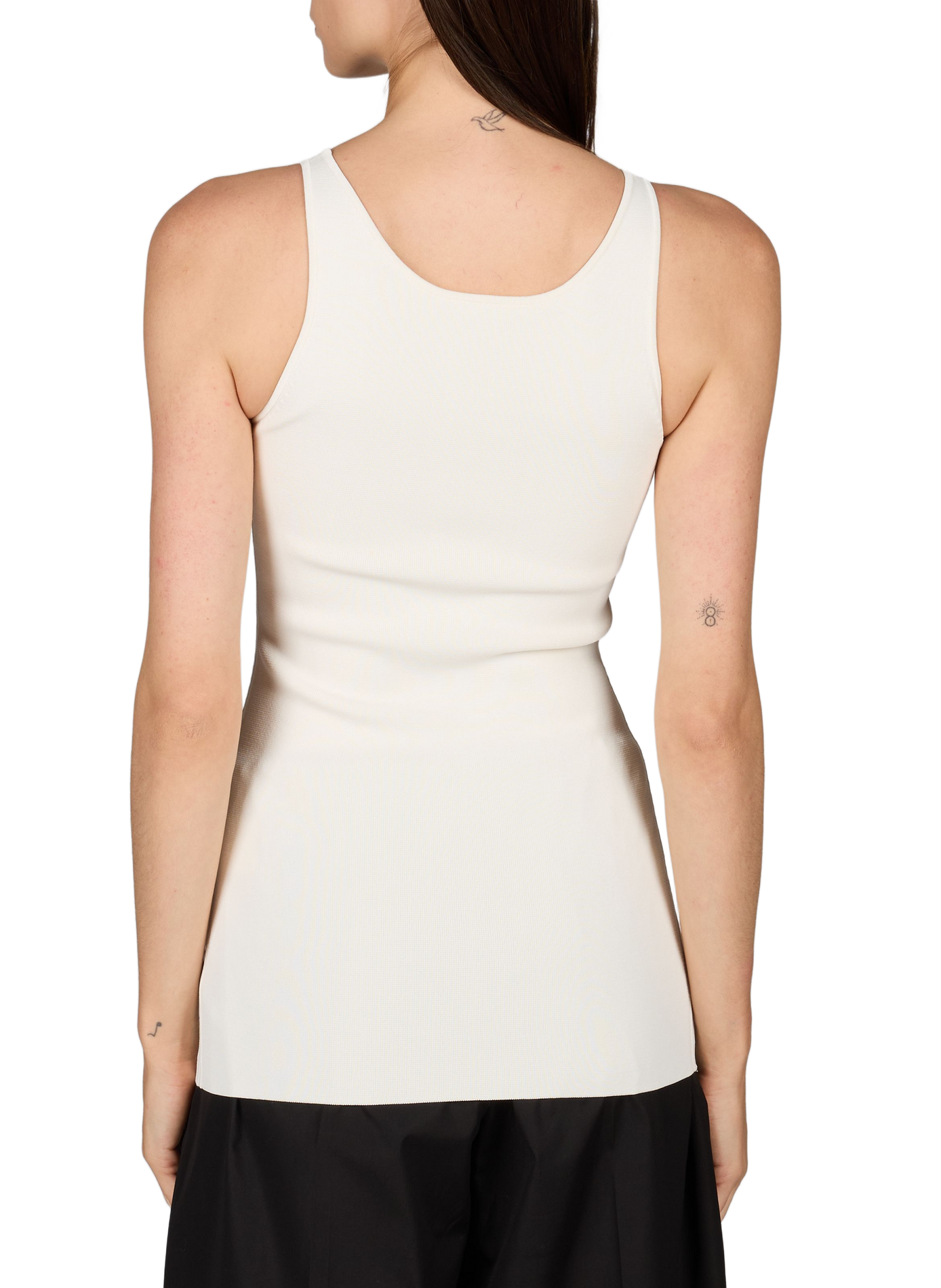 Gerader Stricktop aus kompakter Masche TOTEME Weiss