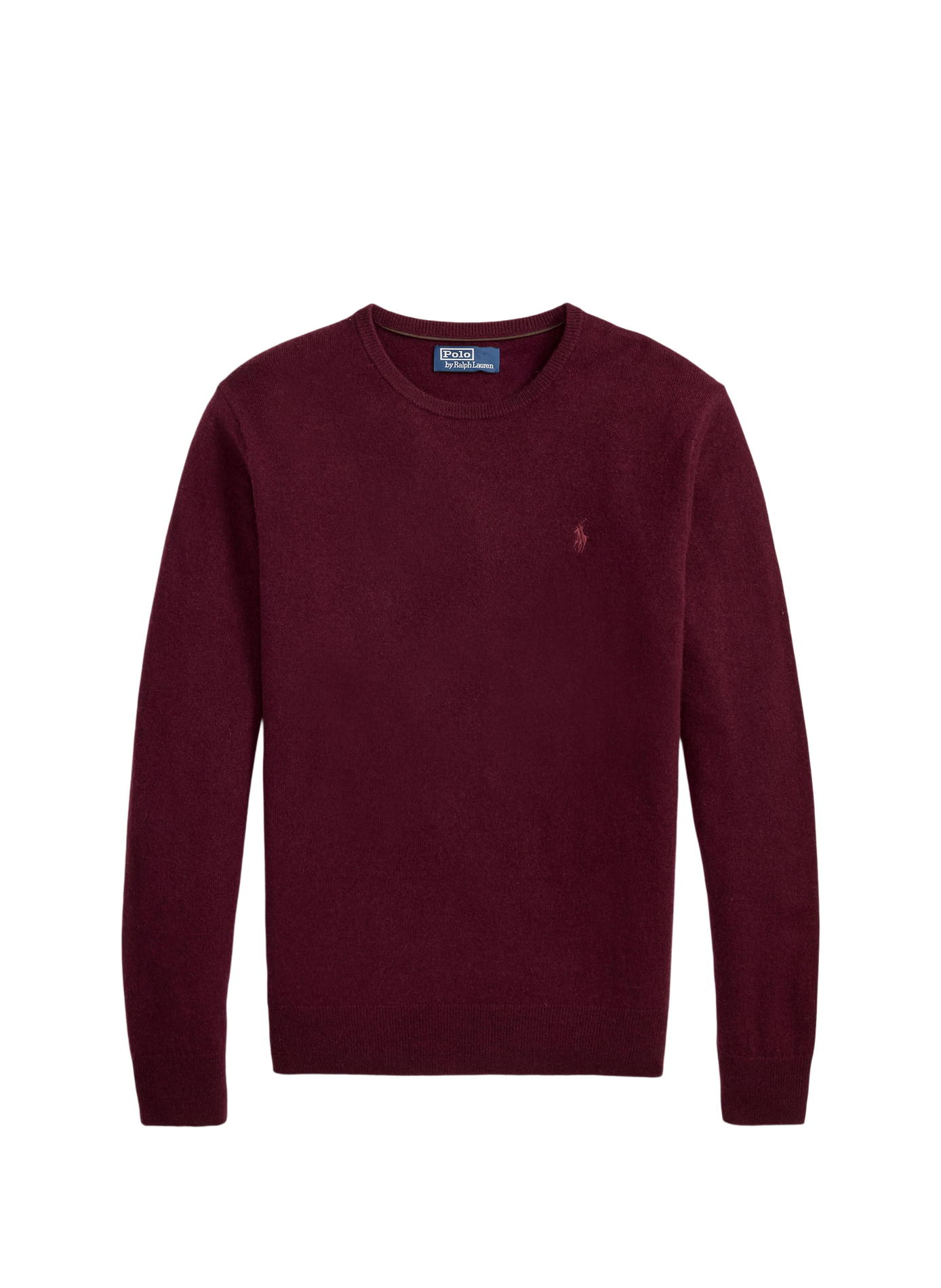 Pull col rond en laine  Aged wine heather