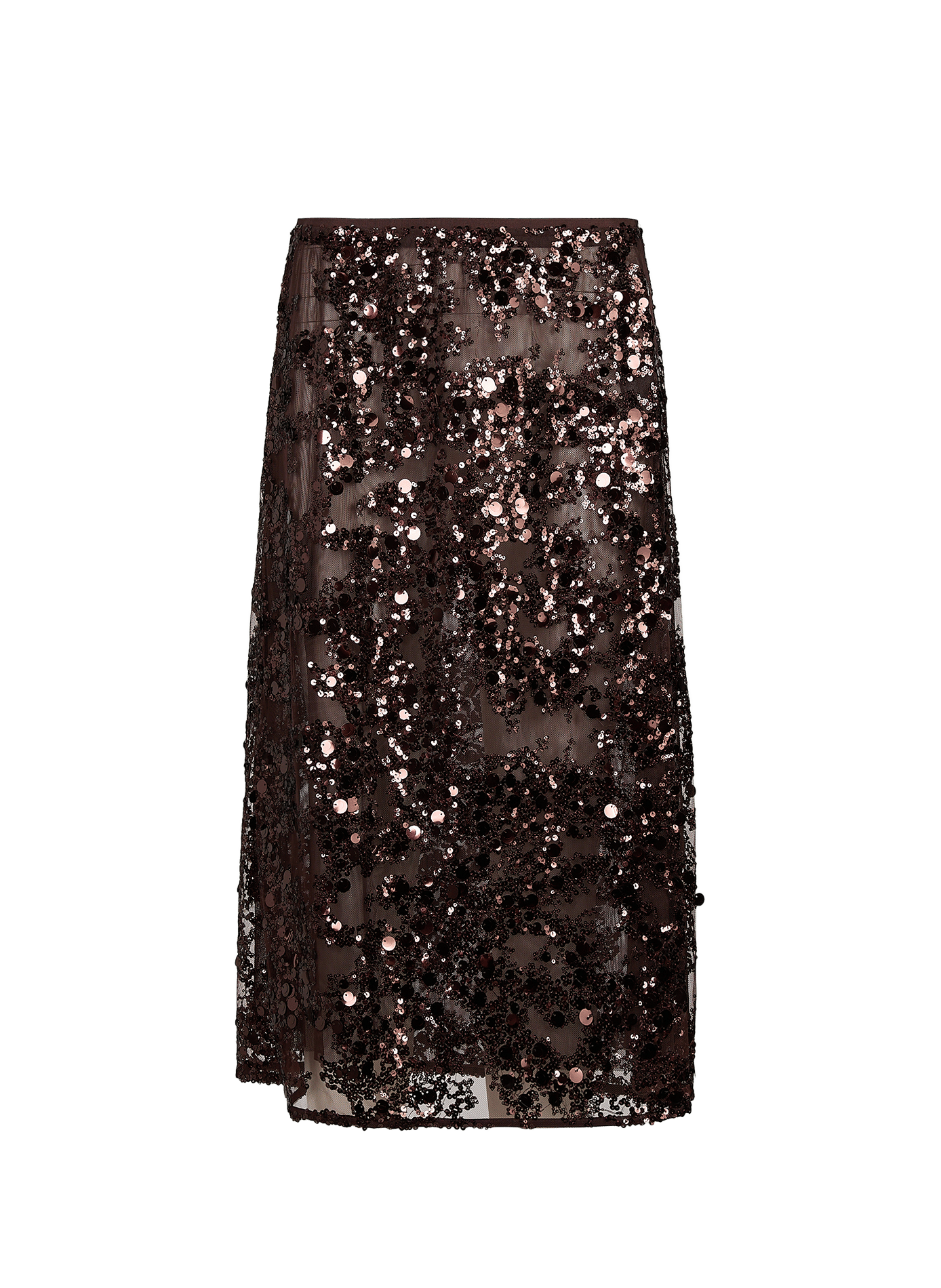 Midi skirt Shania with rhinestones BAUM UND PFERDGARTEN Brown