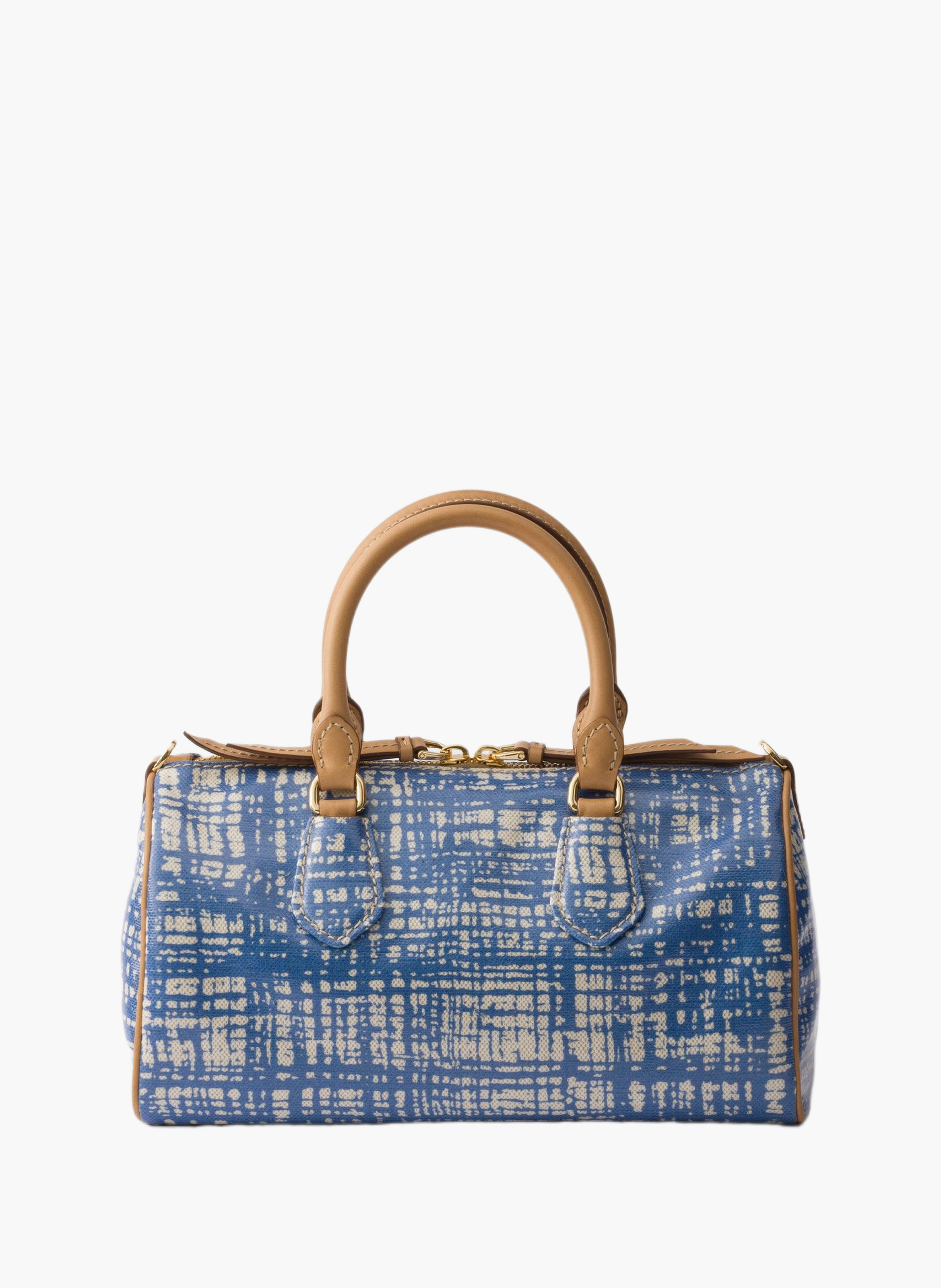 Petit sac à main prada evasion en mélange de lin e PRADA Bleu