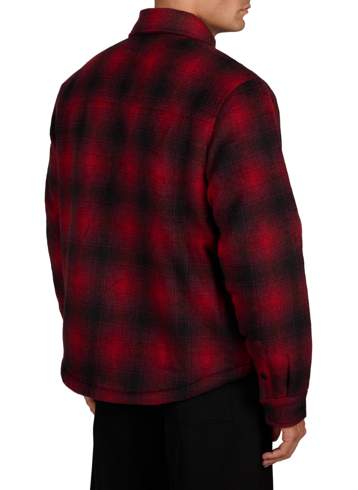 Straight checked jacket with classic collar SCHOTT Red