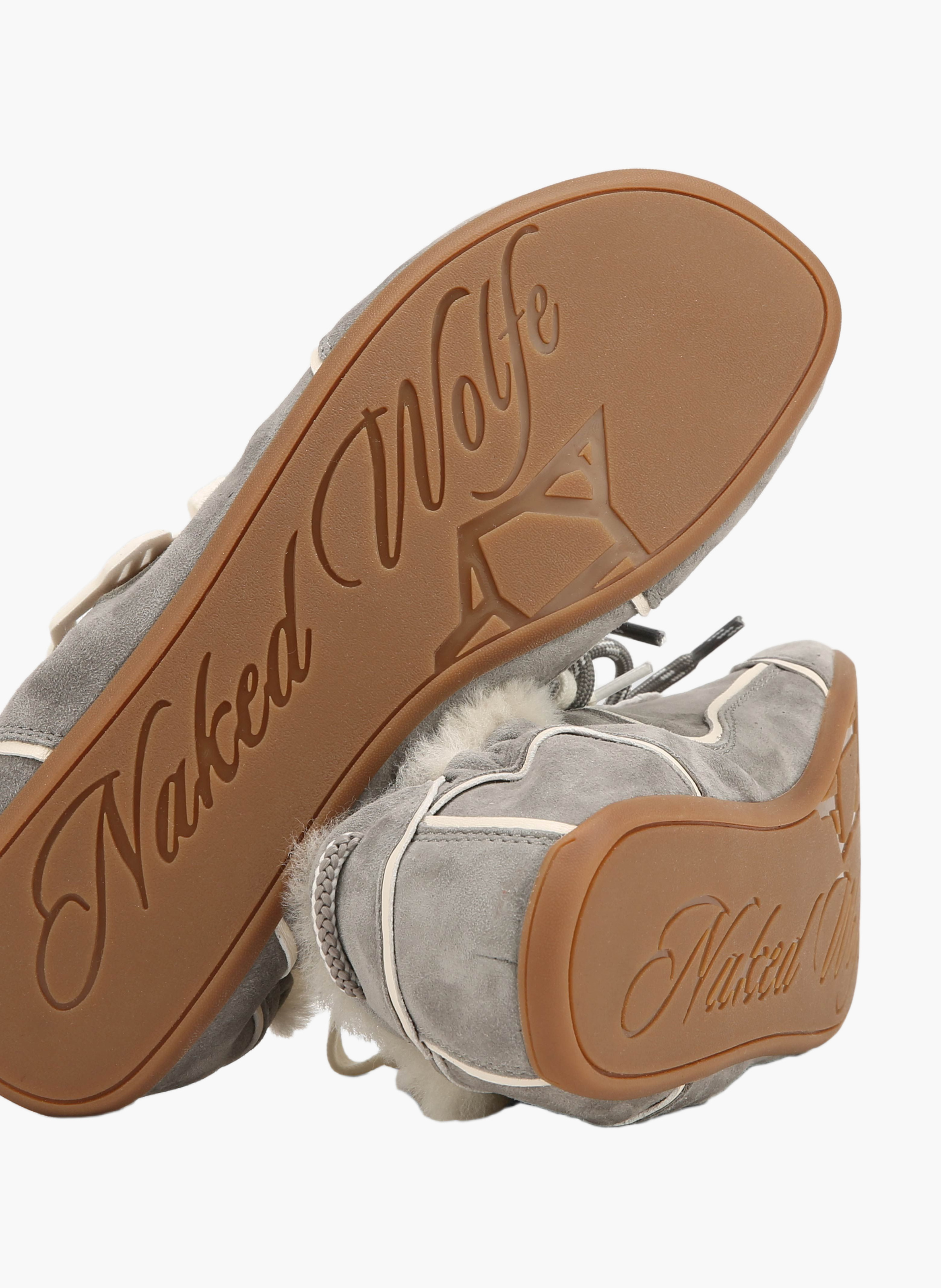 Soul-sneakers van schapenvacht NAKED WOLFE Grijs