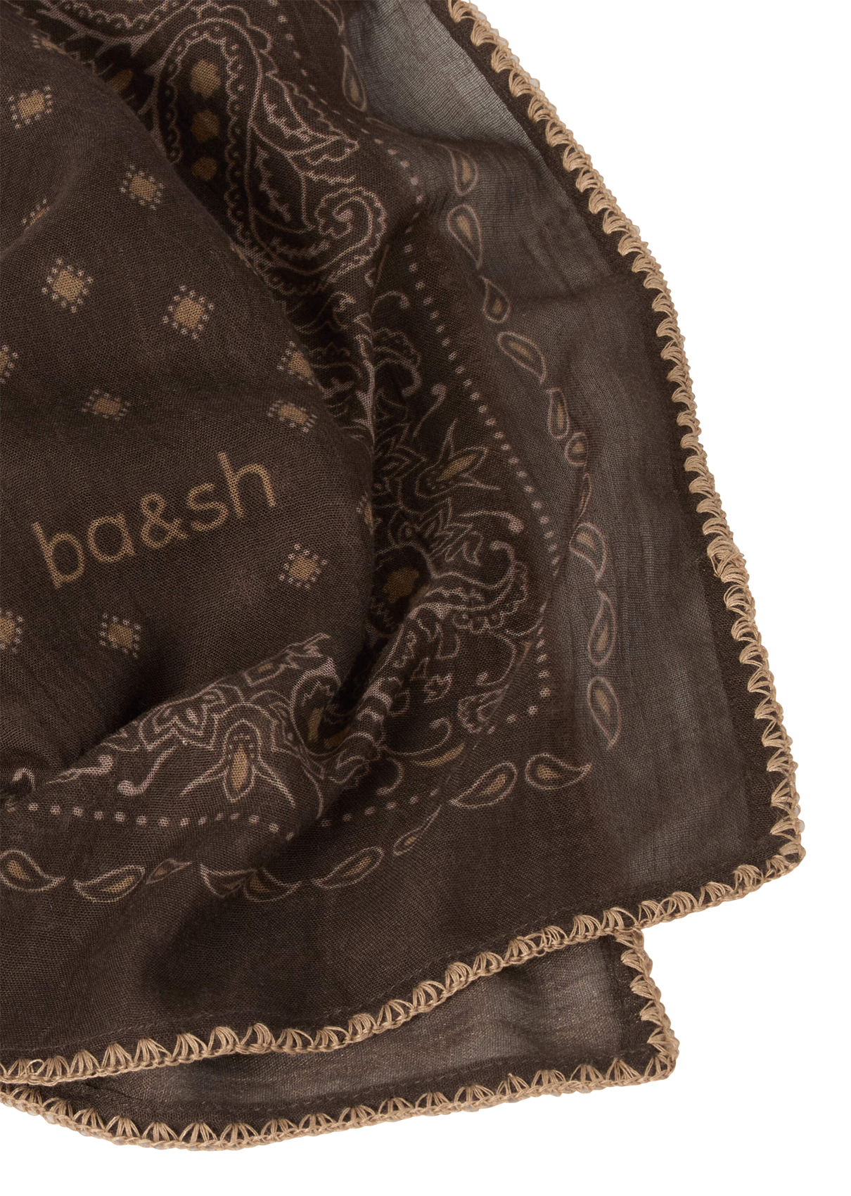 Foulard en coton fary BA&SH Marron