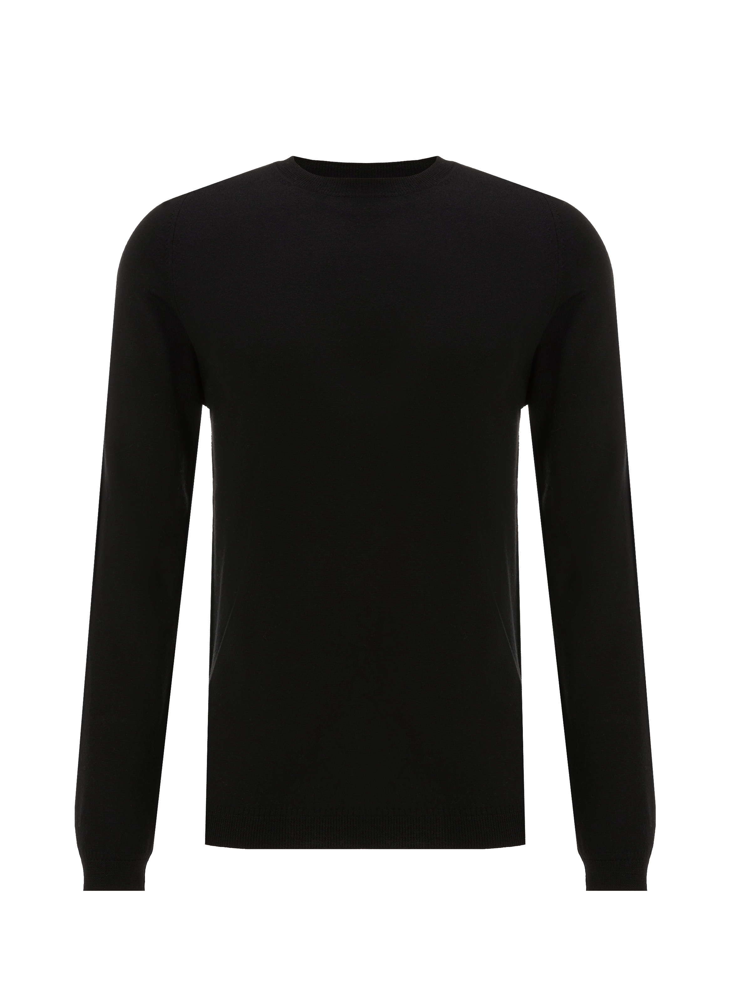 AU PRINTEMPS PARIS Round-neck wool jumper  Black