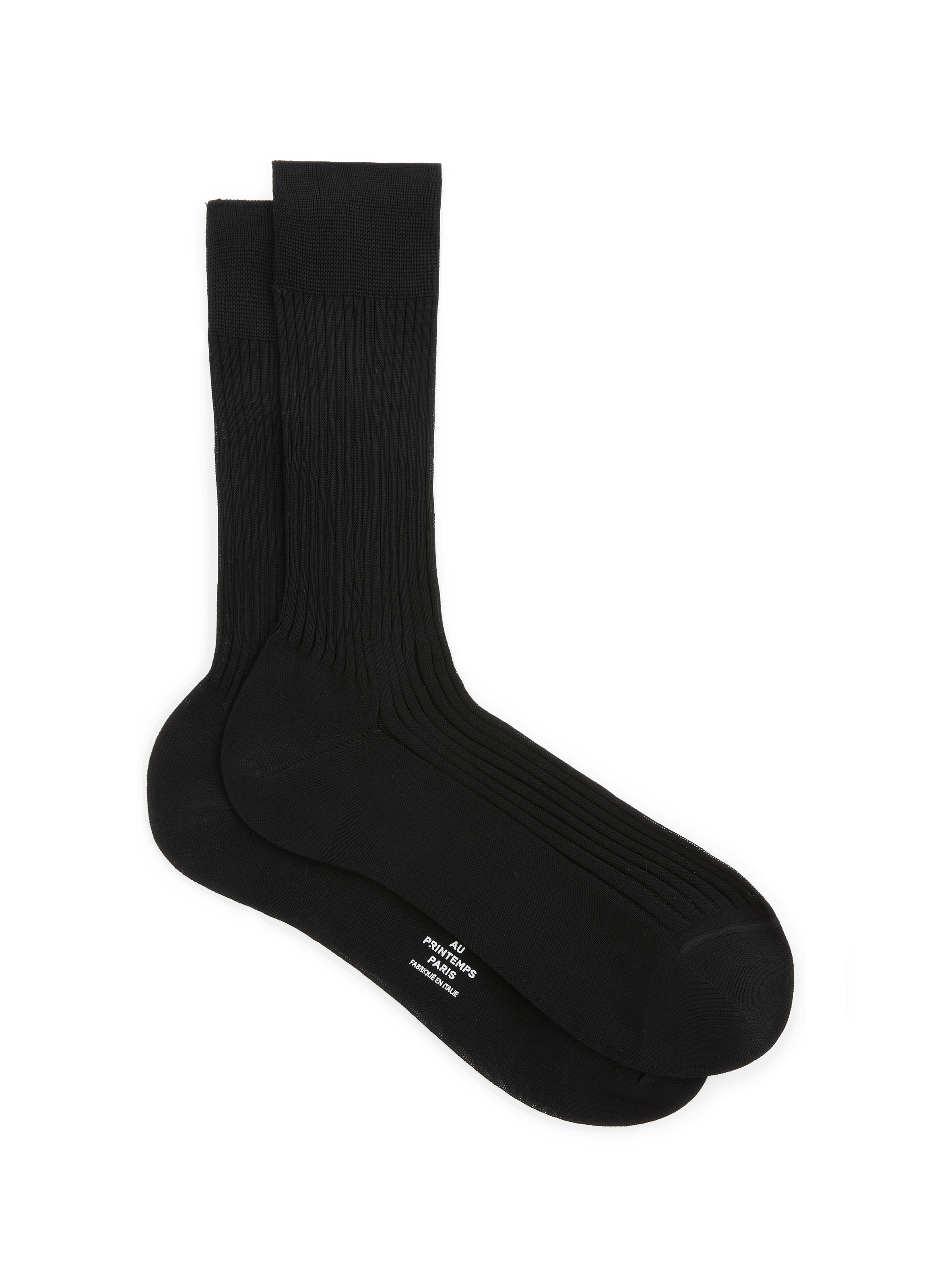 AU PRINTEMPS PARIS Chaussettes en coton Noir
