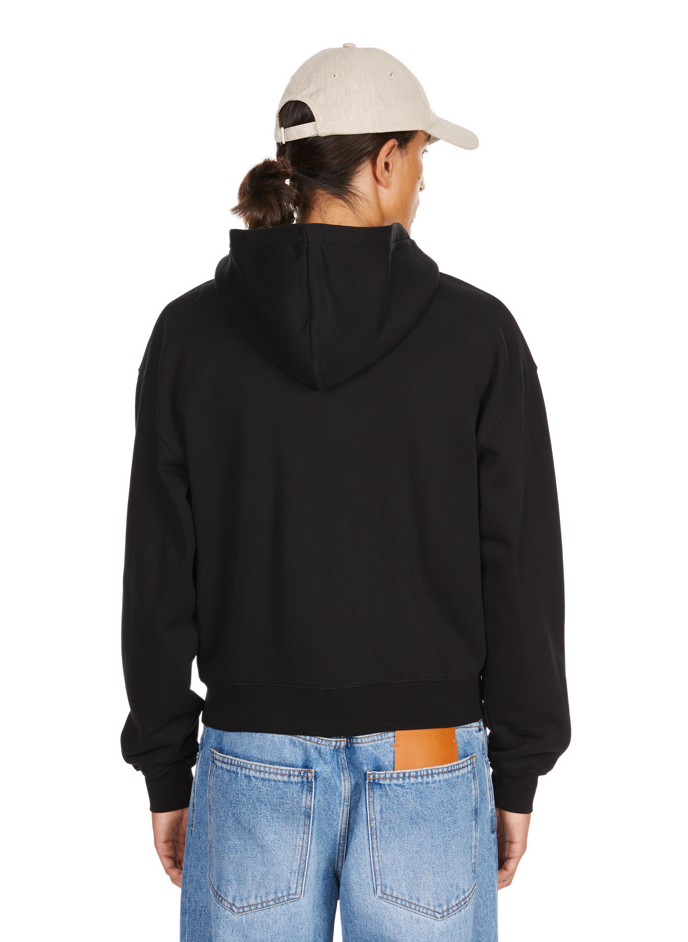 Cotton zip-up hoodie  JACQUEMUS Black