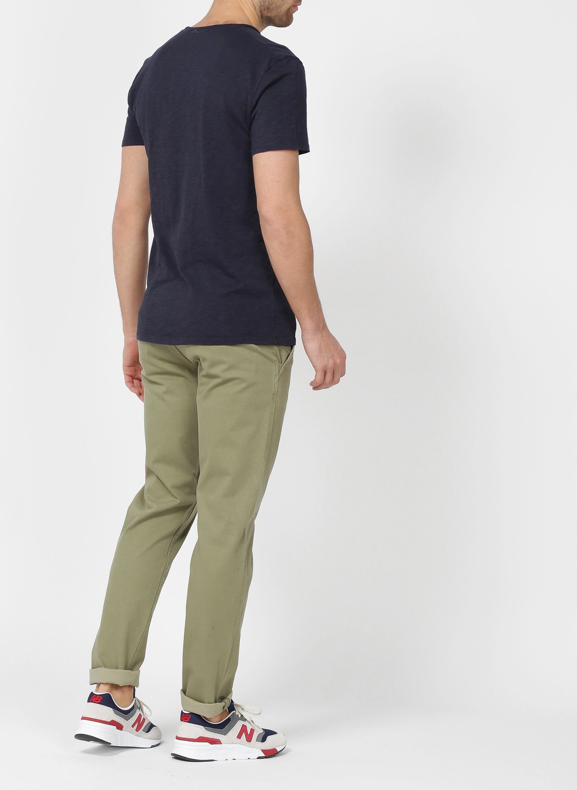 Tee-shirt regular-fit à col rond en coton bysapick AMERICAN VINTAGE Bleu