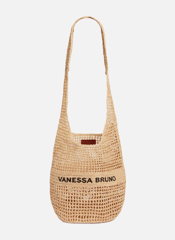 Sac hobo en raphia Beige by VANESSA BRUNO VANESSA BRUNO Sac hobo en raphia Beige