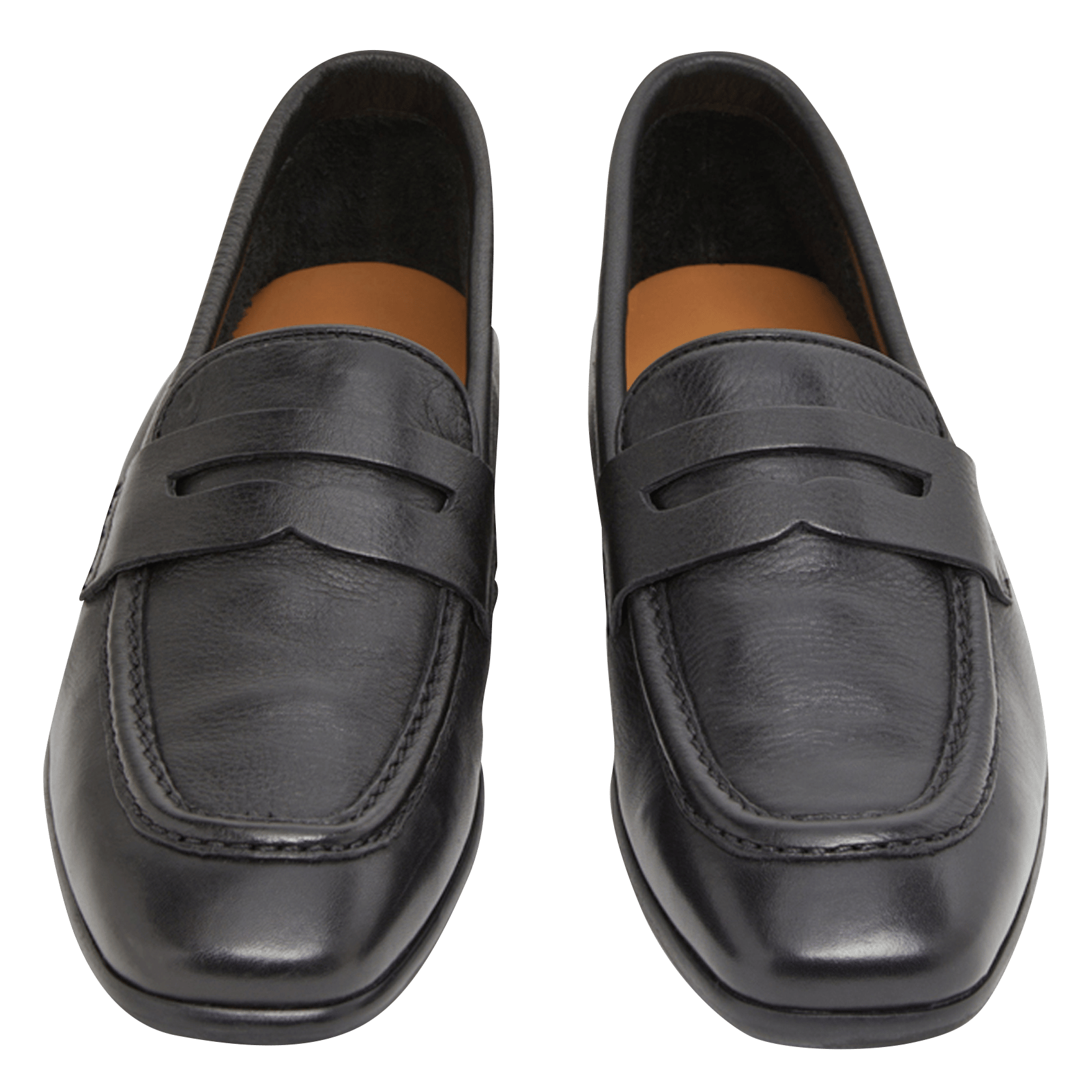 Mocassins à talons plats en cuir aca JONAK Noir