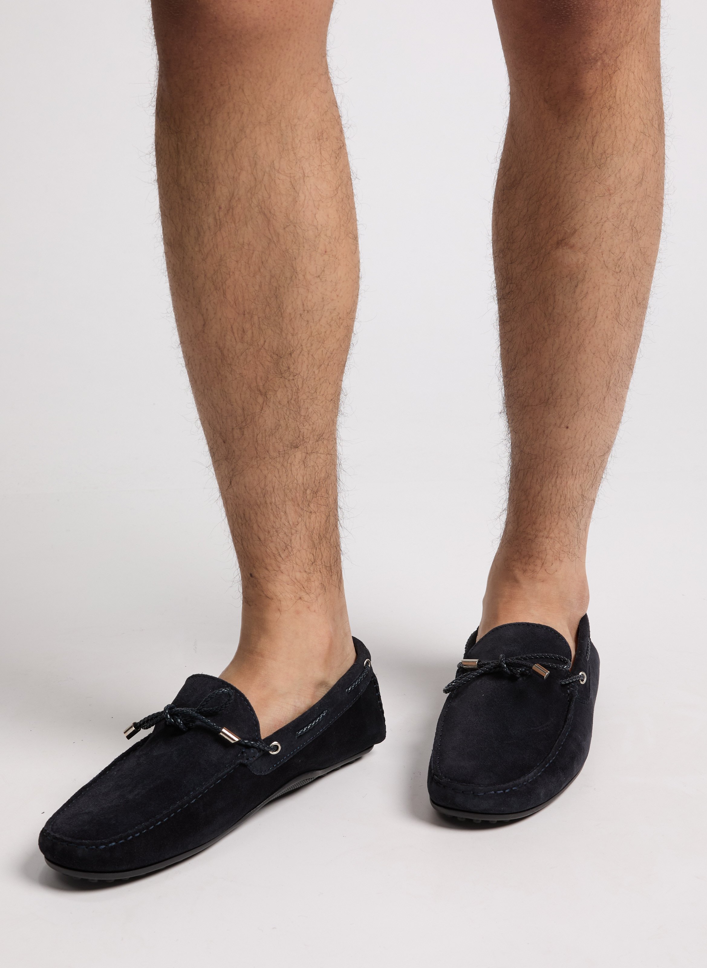 Suede leather tassel loafers SAISON 1865 Blue