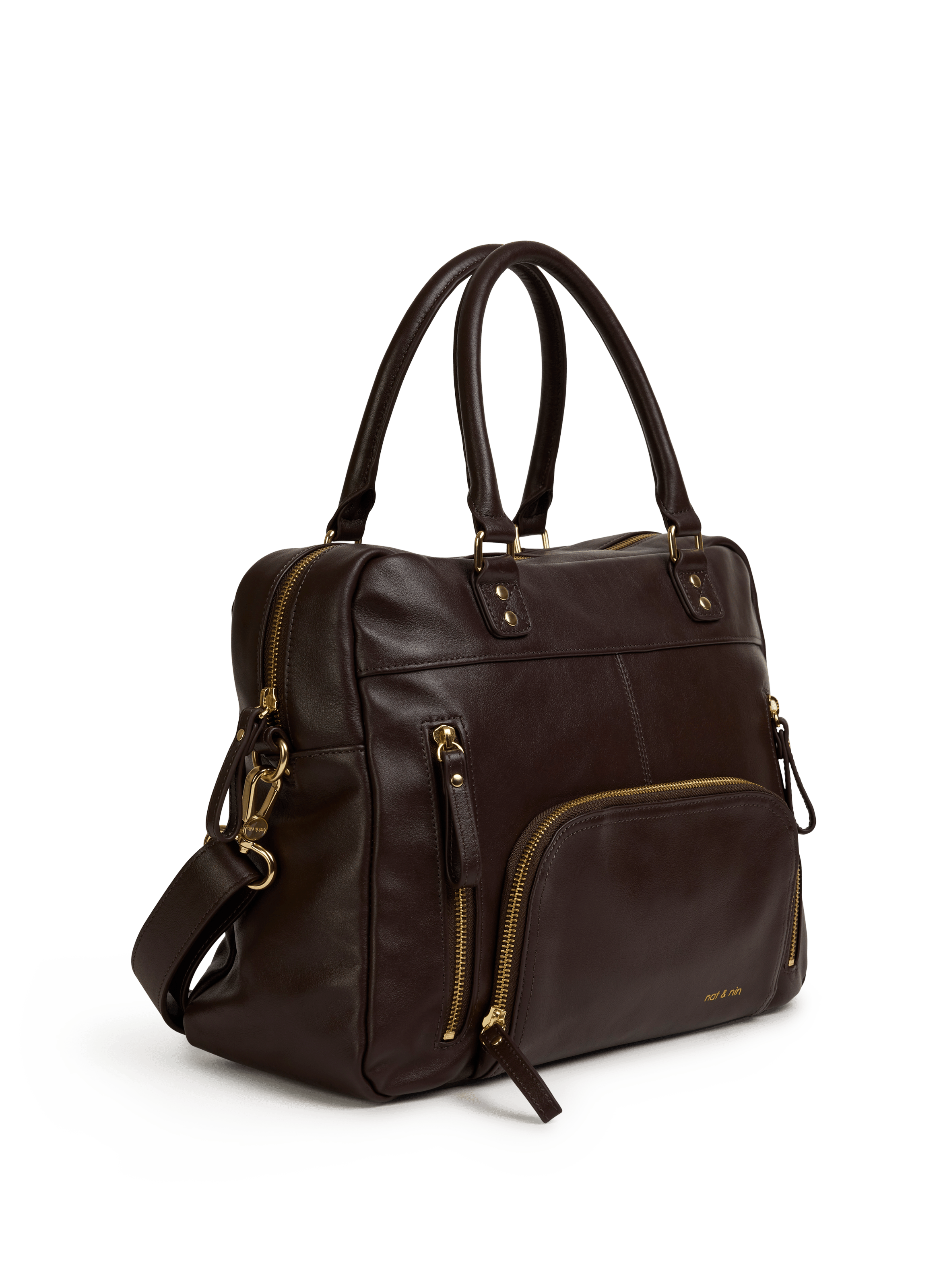 Sac à main Macy en cuir NAT &amp; NIN Marron