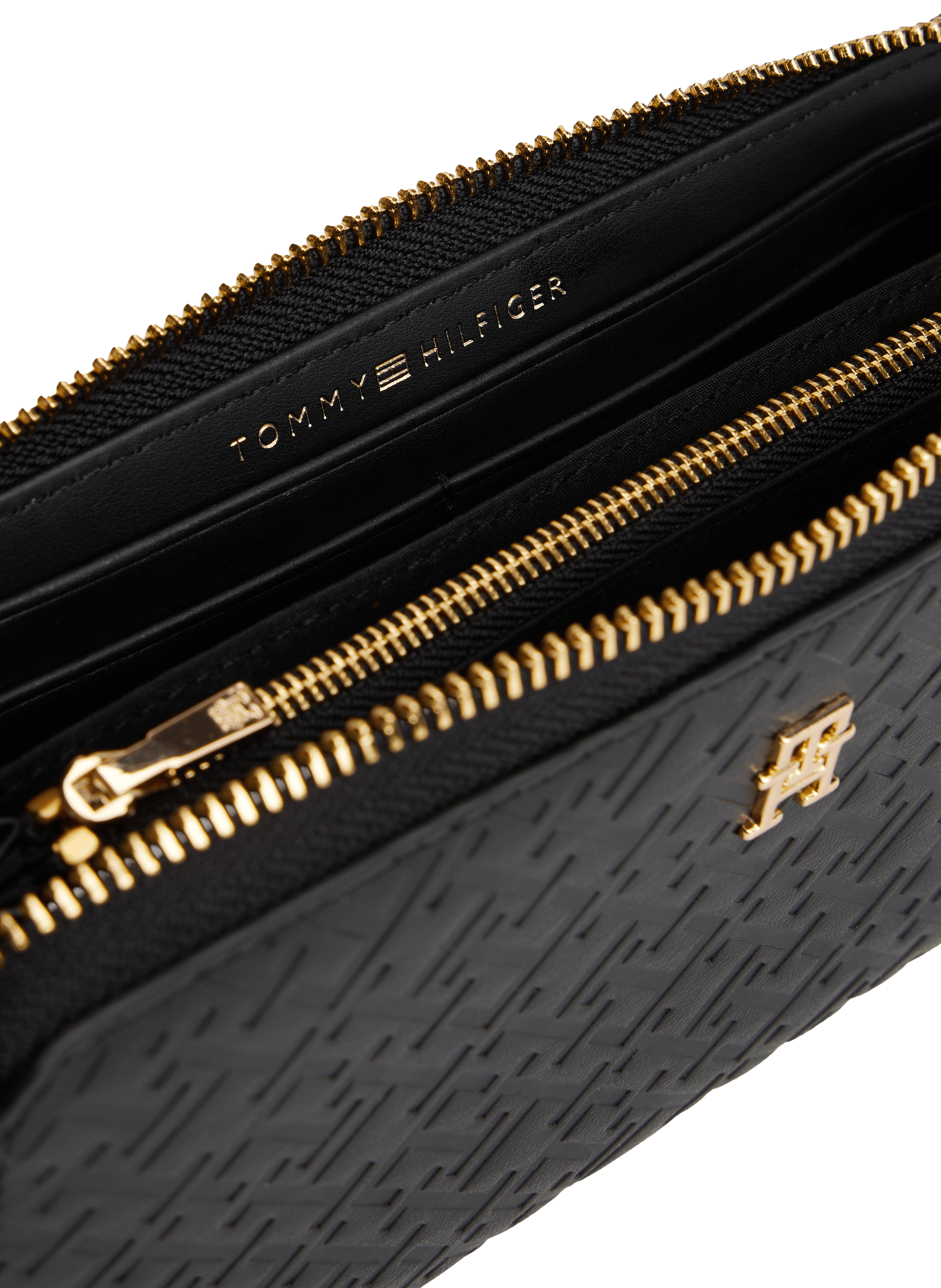 Porte-monnaie texturé TOMMY HILFIGER Noir