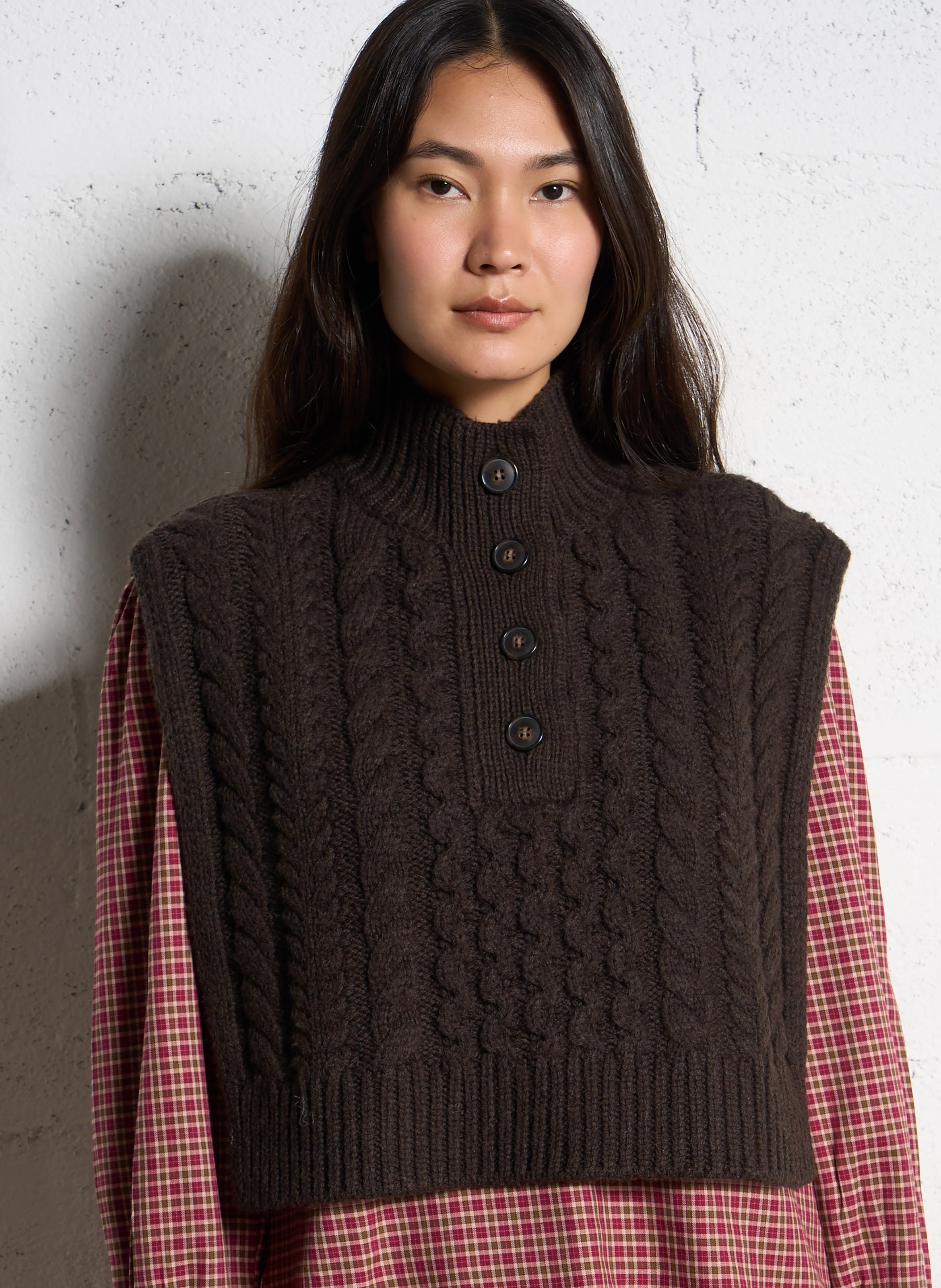 Col amovible en laine mélangée teddy MAISON 123