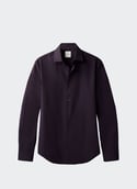 Classic fitted cotton shirt  Night blue