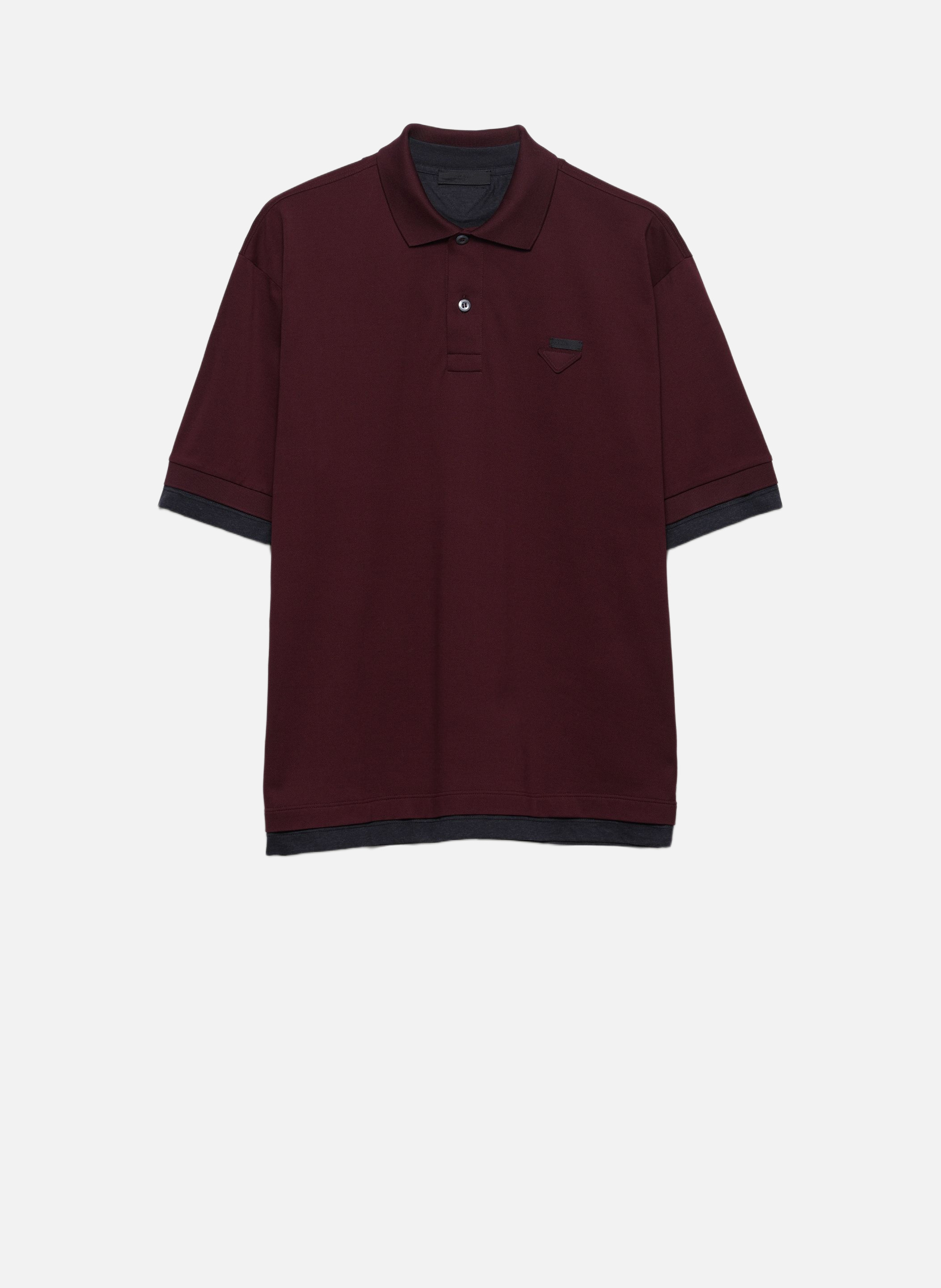 Polo en coton PRADA Rouge