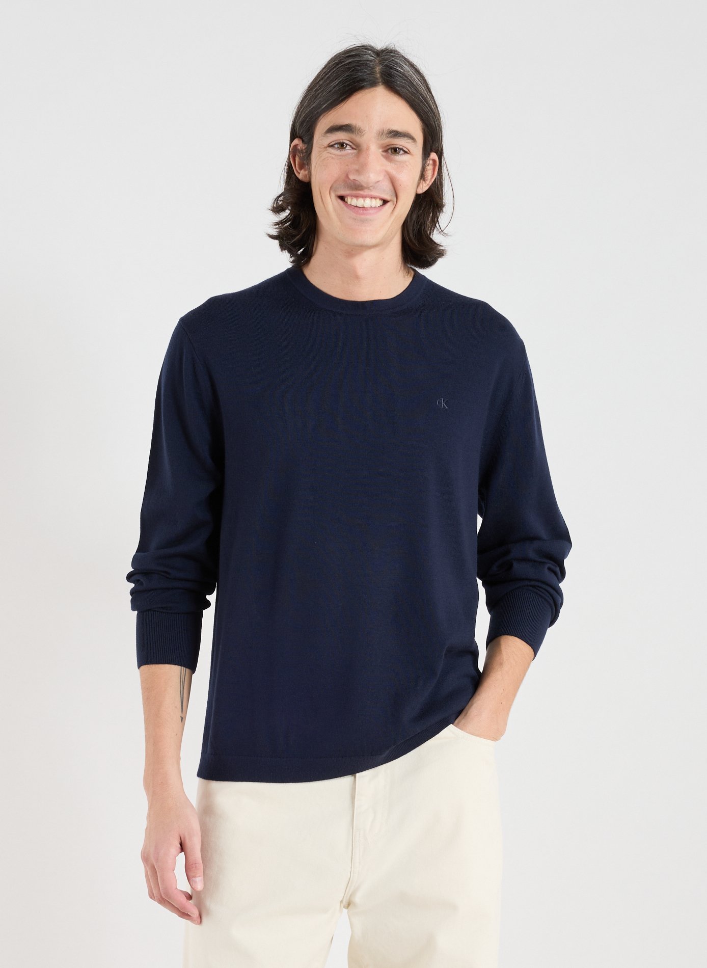 CALVIN KLEIN Fine merino wool jumper Blue