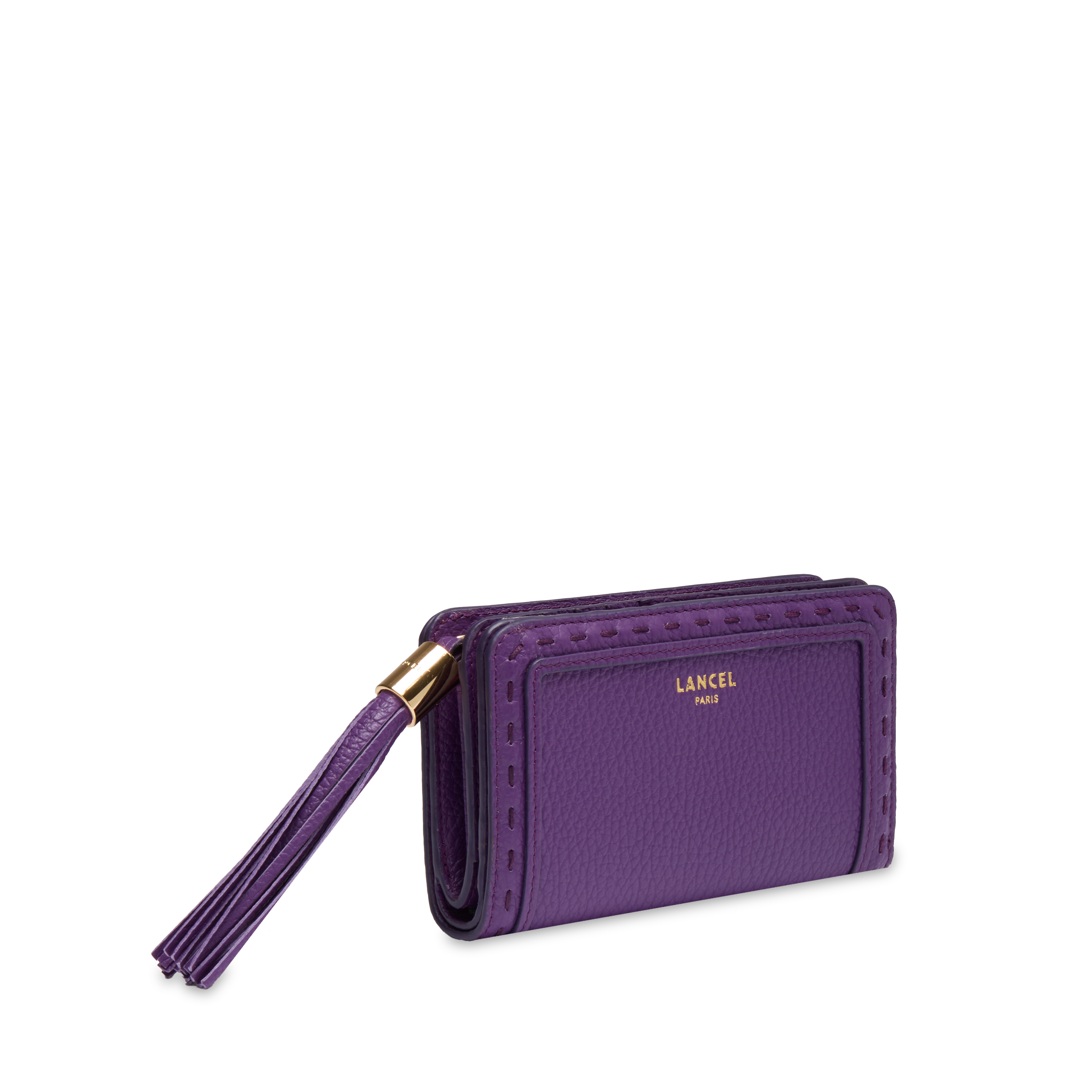Portefeuille rectangulaire zippé premier flirt de lancel en cuir LANCEL Violet