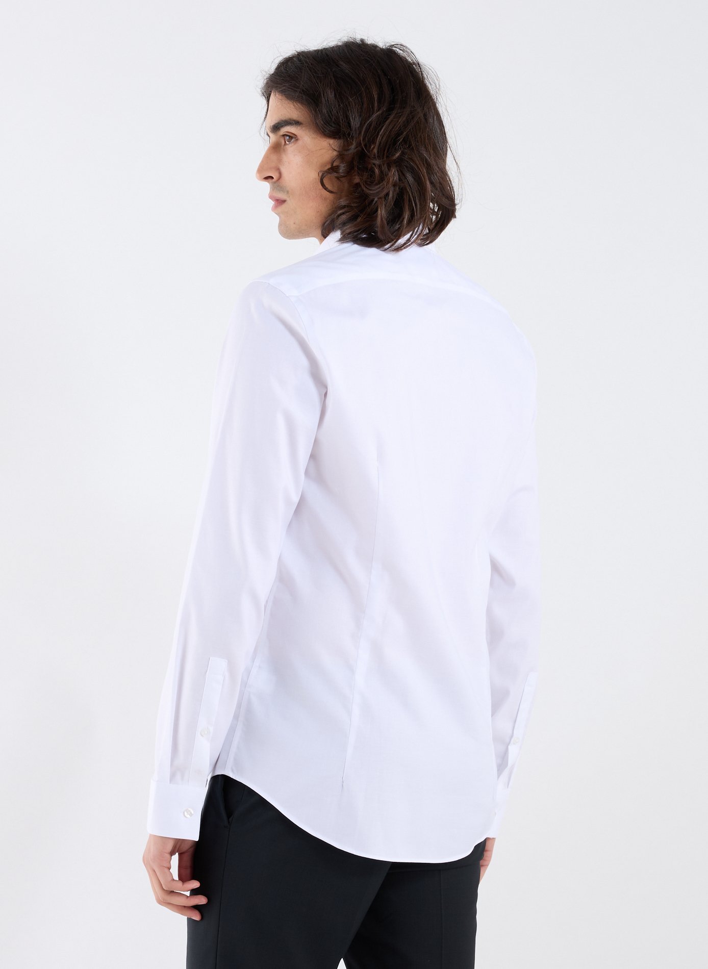 Slim cotton-blend shirt CALVIN KLEIN White