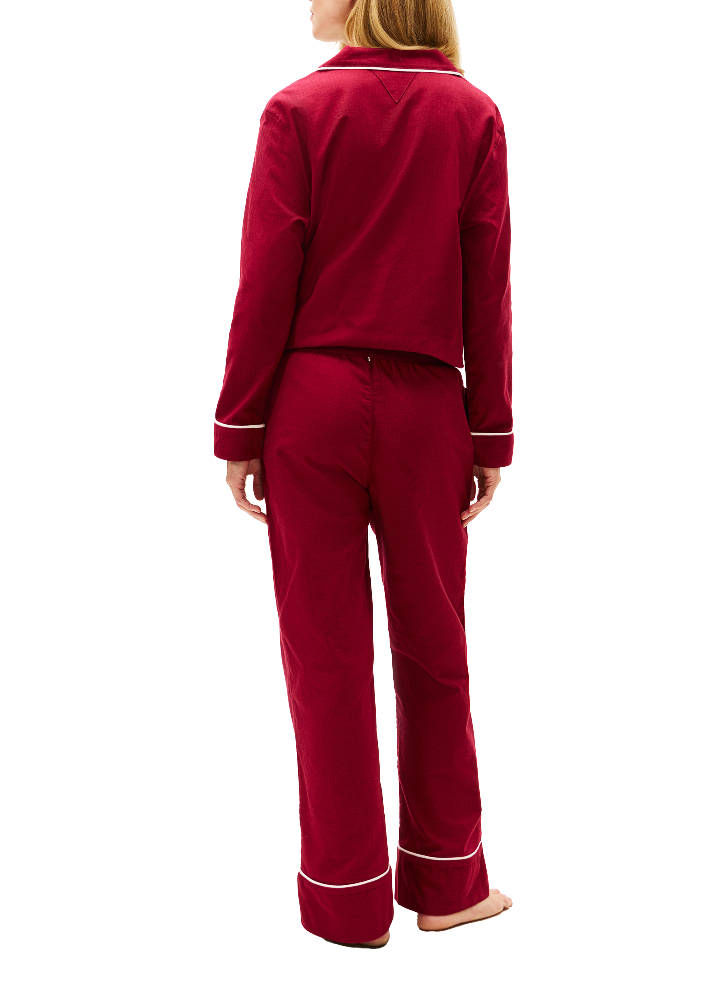 Bas de pyjama en coton TOMMY HILFIGER Rouge