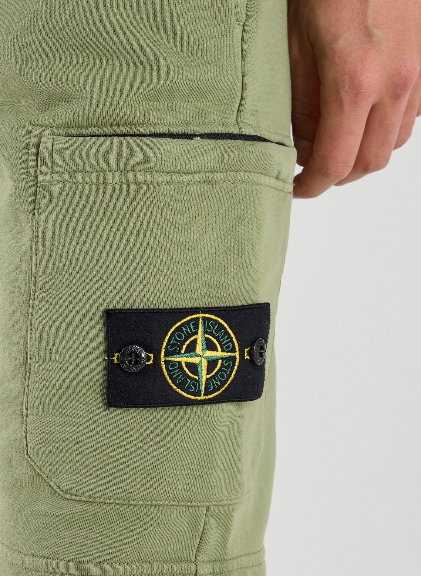 Plain cotton shorts STONE ISLAND Green