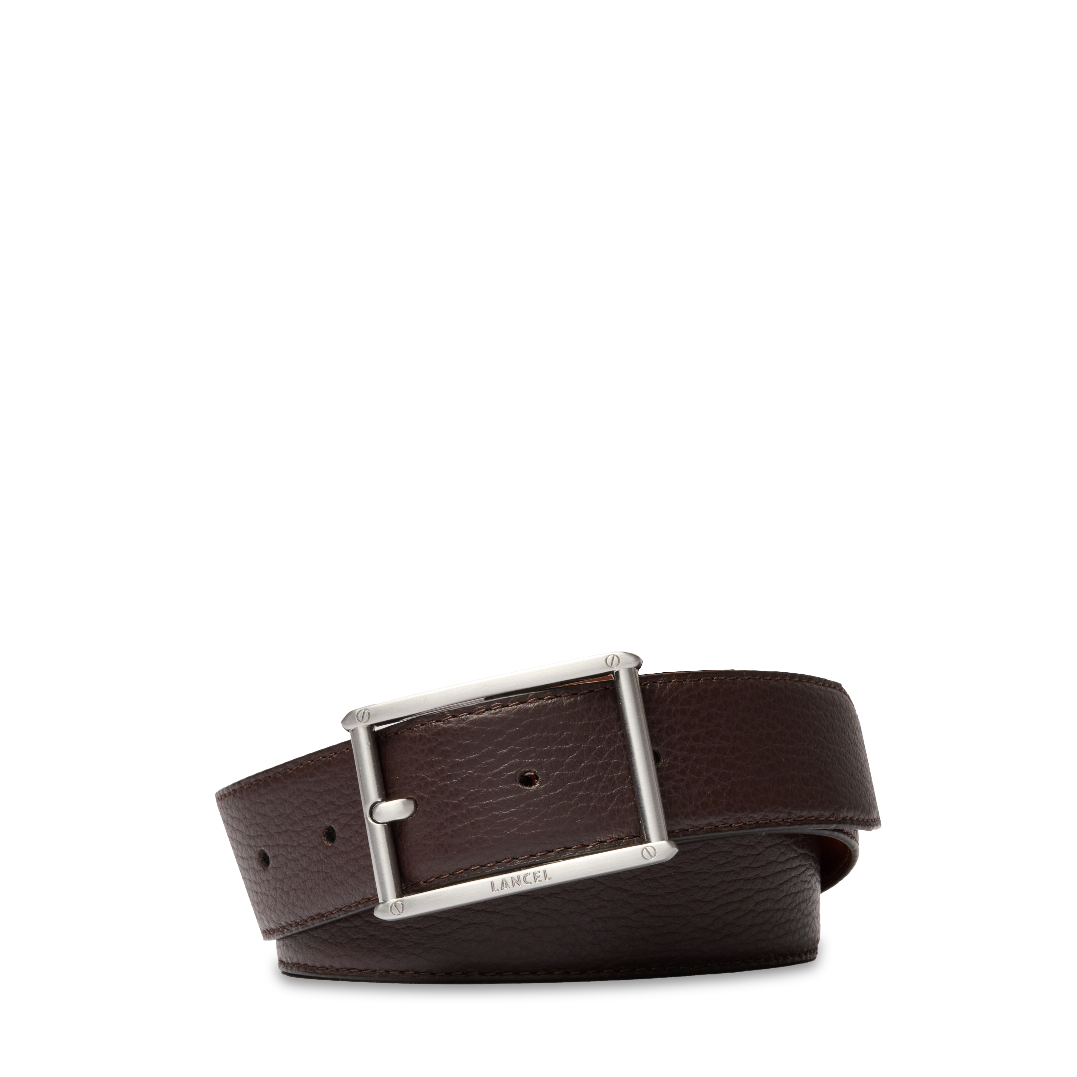 Ceinture 35mm edouard de lancel en cuir LANCEL Marron
