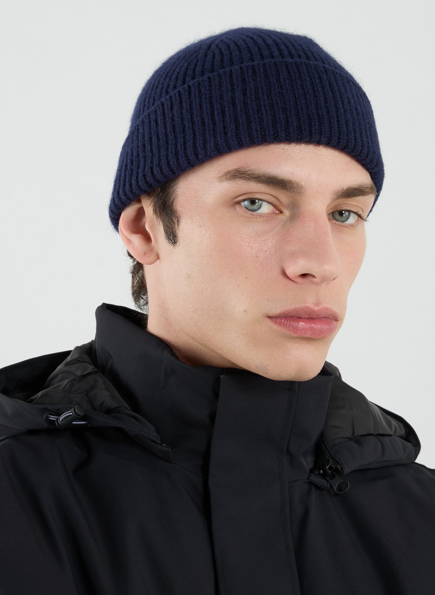 Beanie en laine et angora MACKIE Bleu