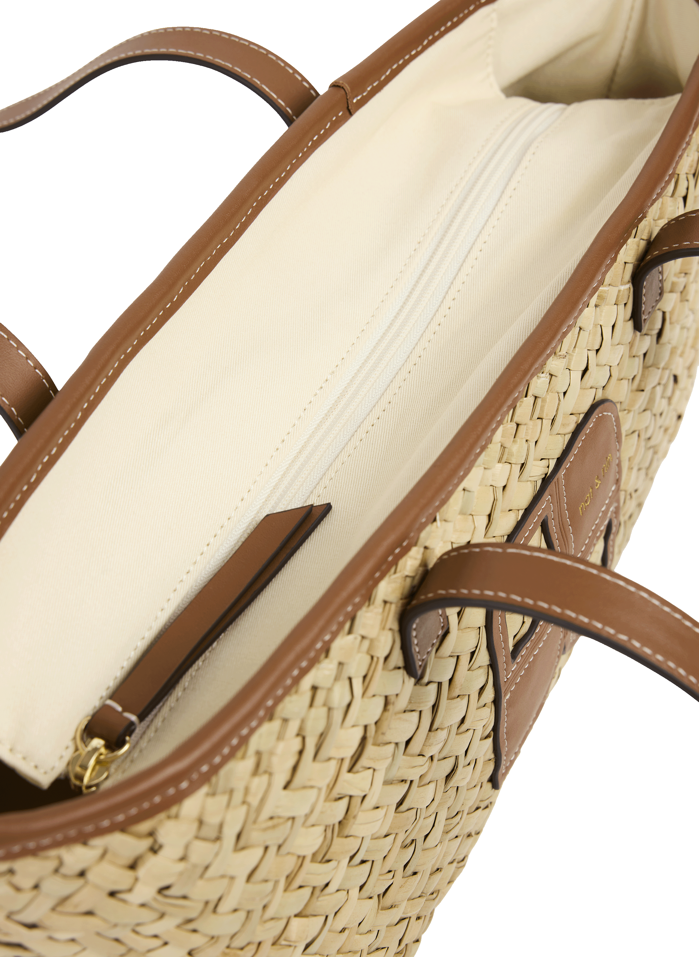 Sac cabas Paco en raphia NAT & NIN Marron