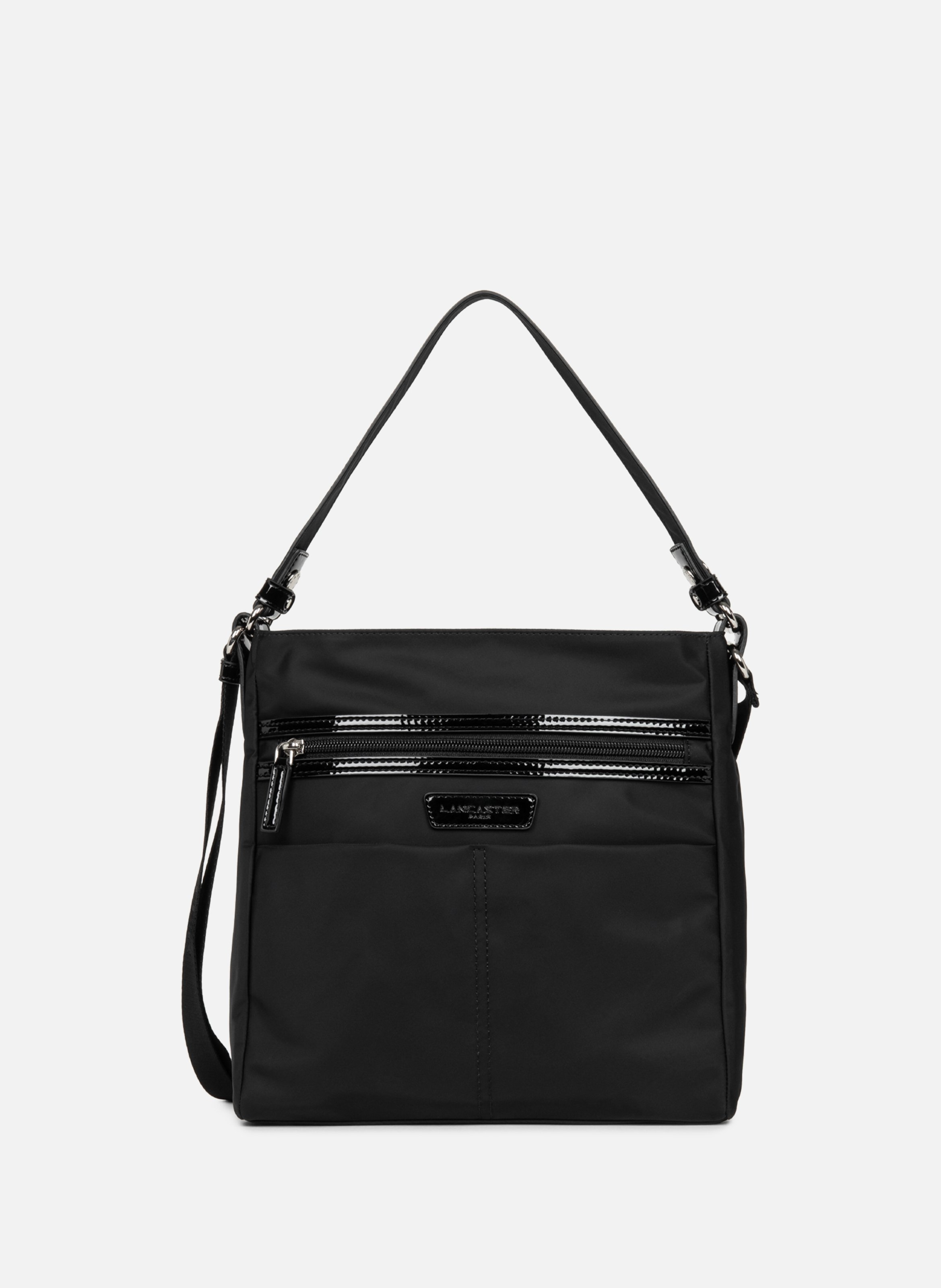 Sac besace - basic verni LANCASTER Noir