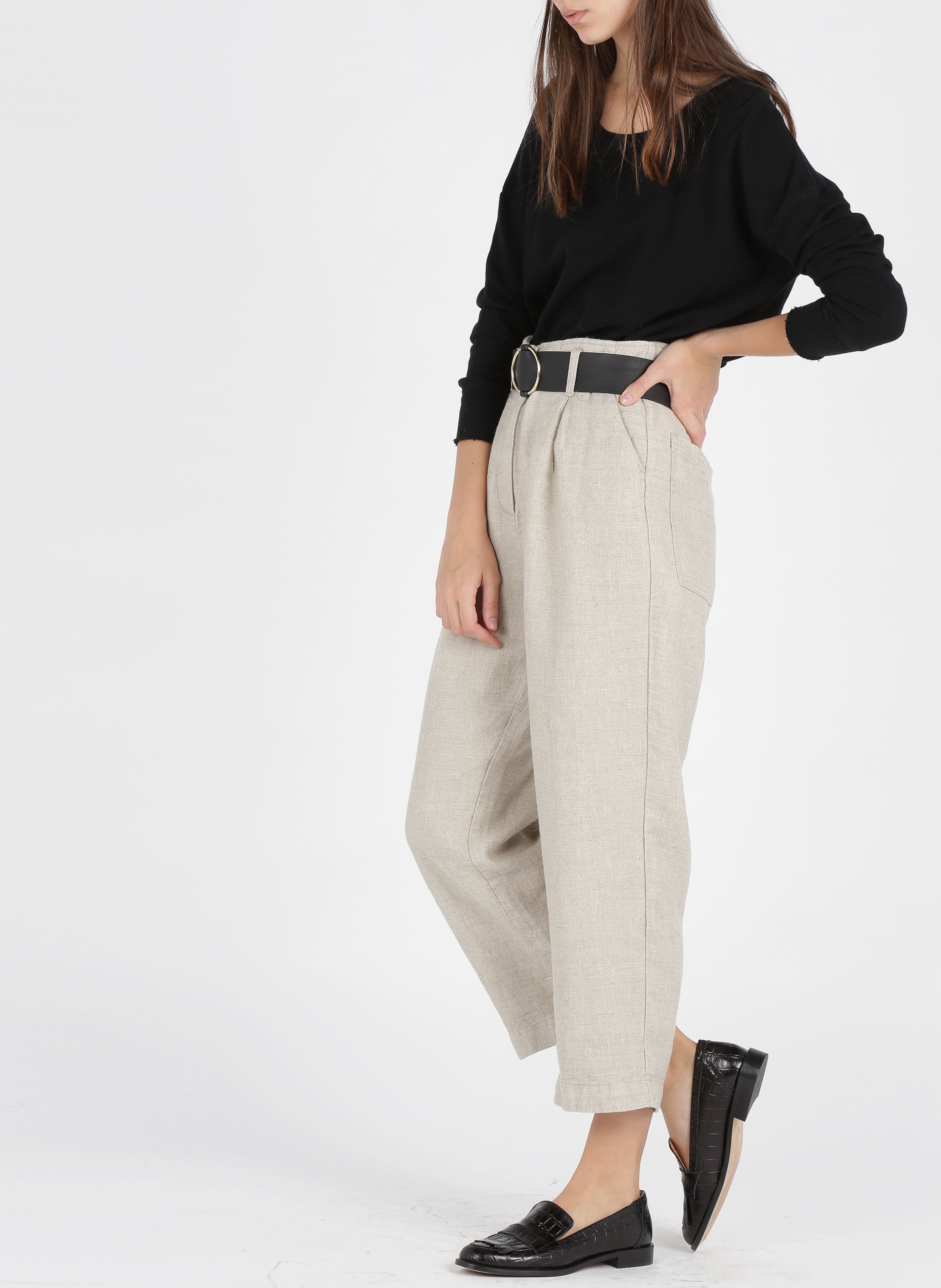 Tee-shirt col bateau en coton sonoma AMERICAN VINTAGE Noir