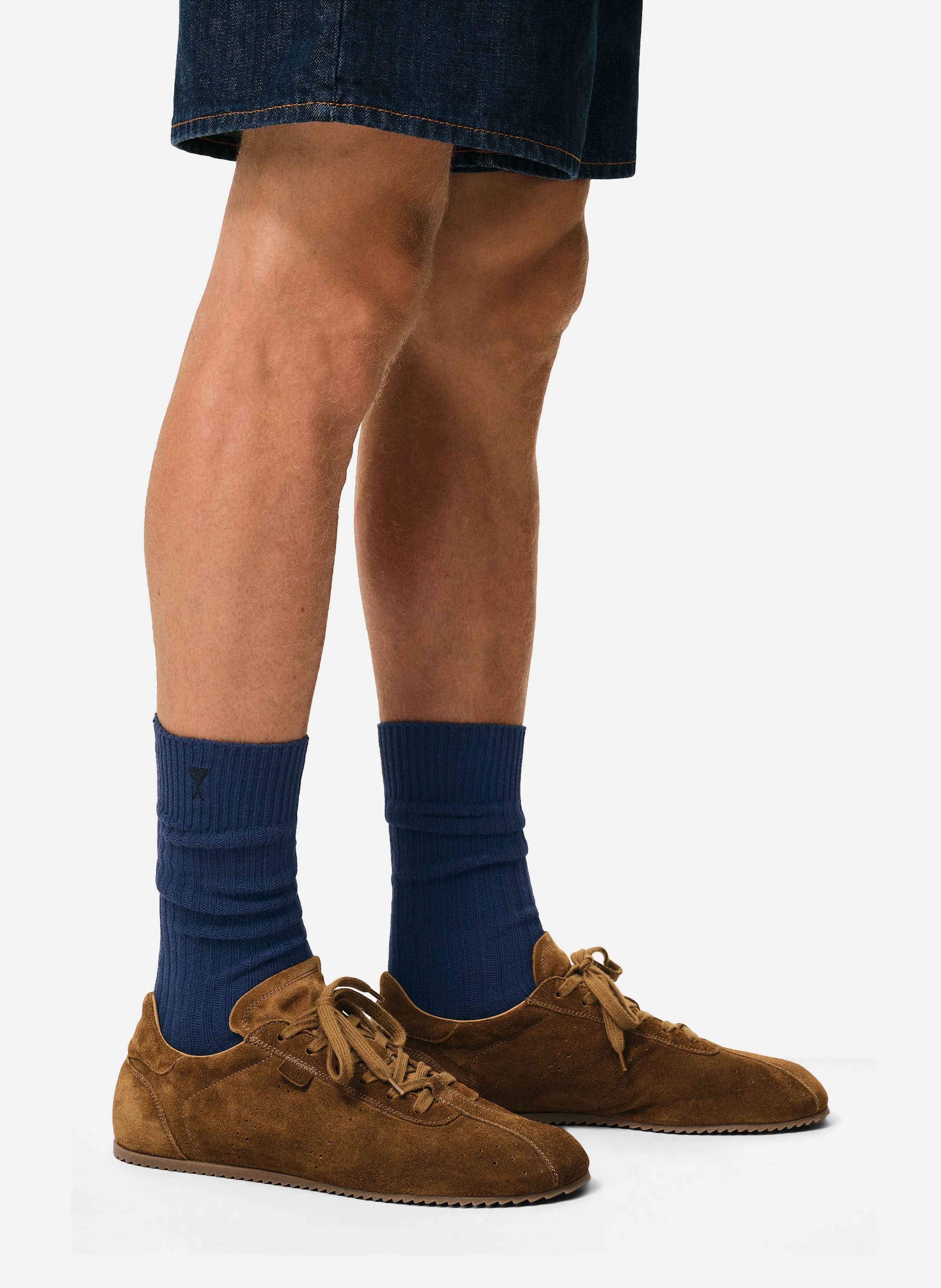 Chaussettes ami de coeur noir unisexes en coton AMI PARIS Bleu