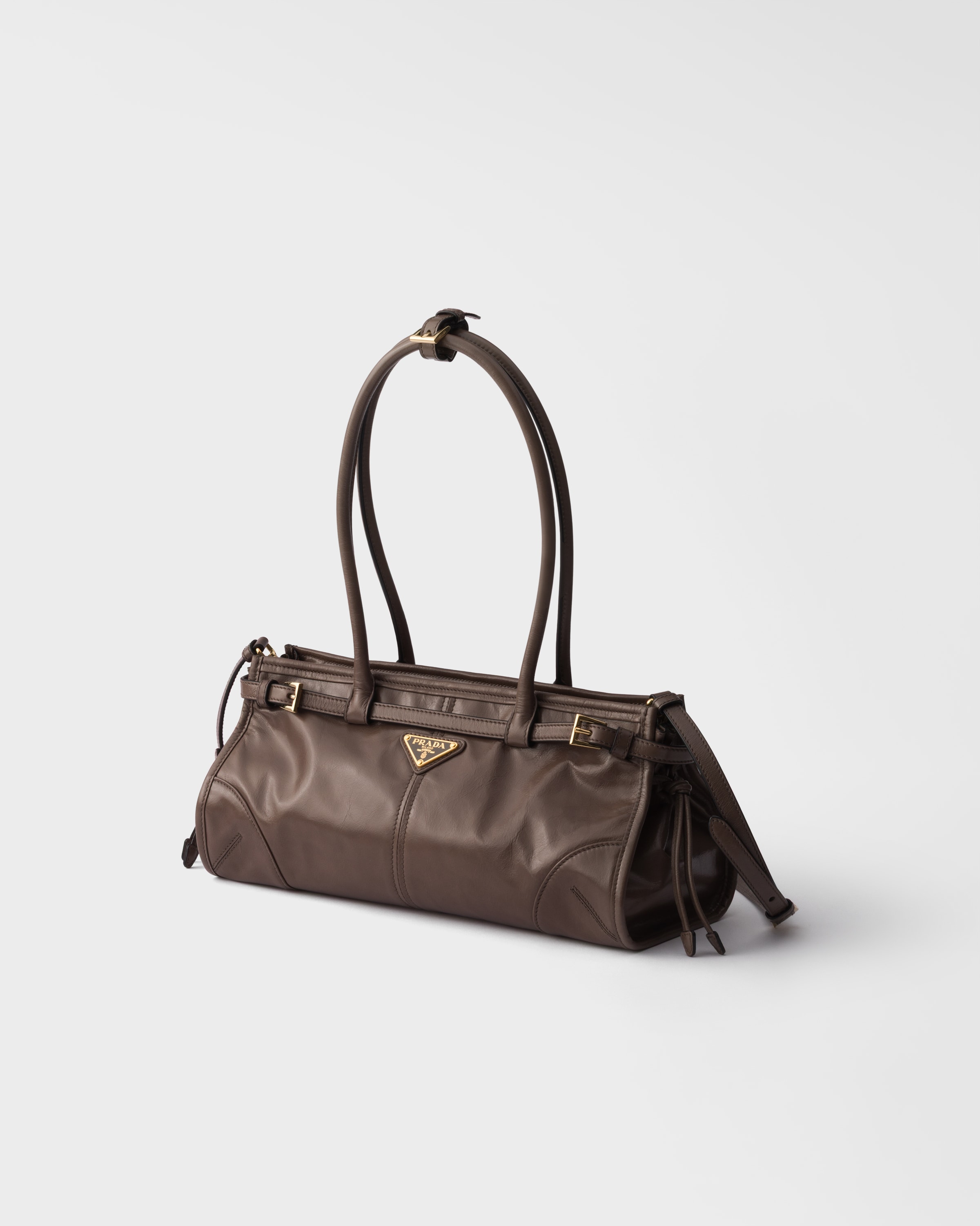 Sac à main prada bonnie en cuir PRADA Gris