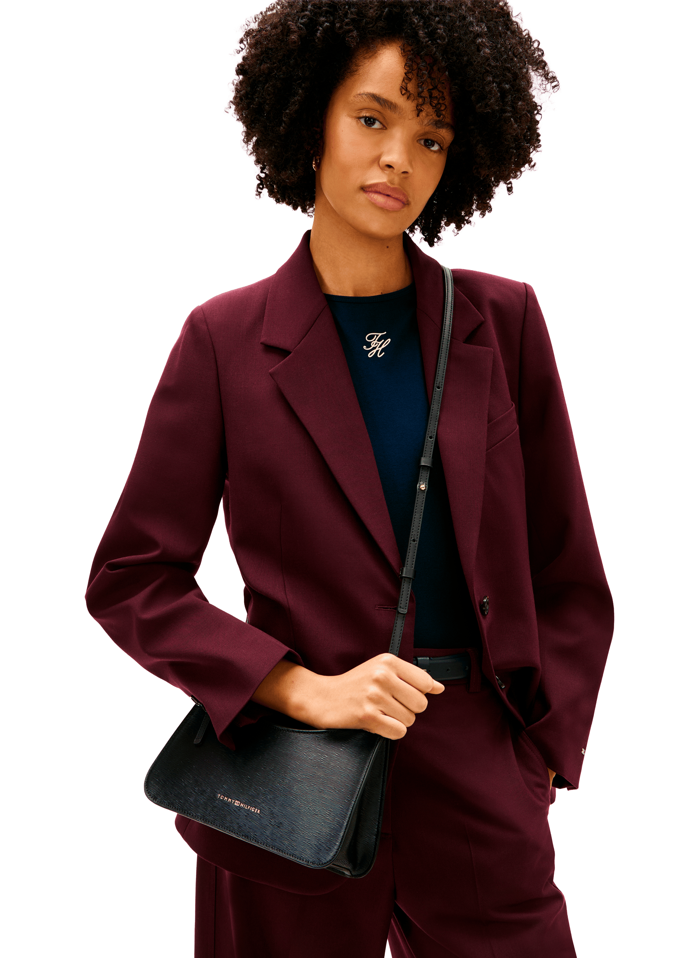 Sac à bandoulière à logo TOMMY HILFIGER Noir