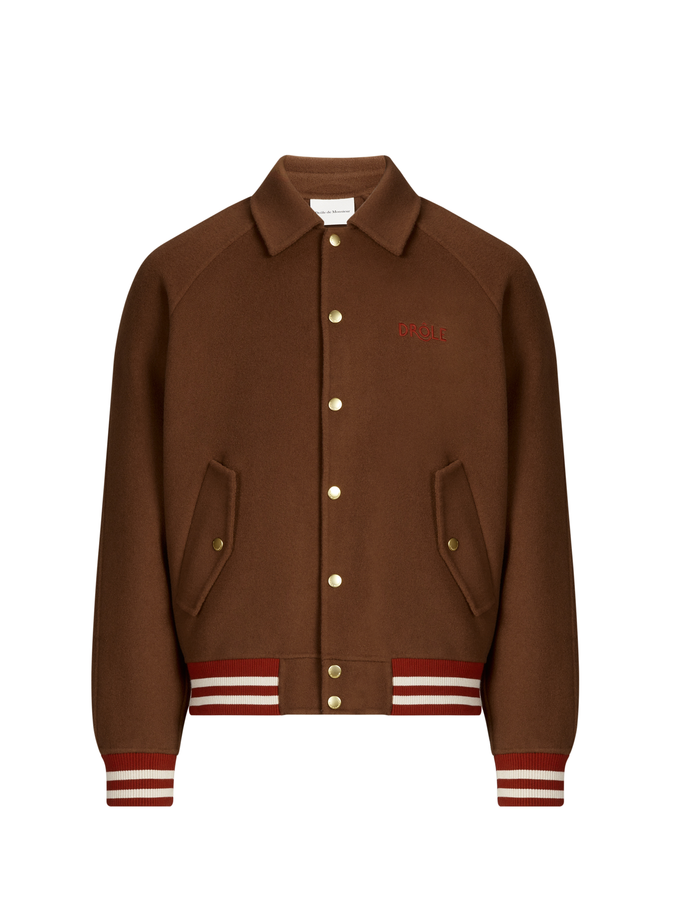 Jacket with classic collar in blended wool DROLE DE MONSIEUR Brown