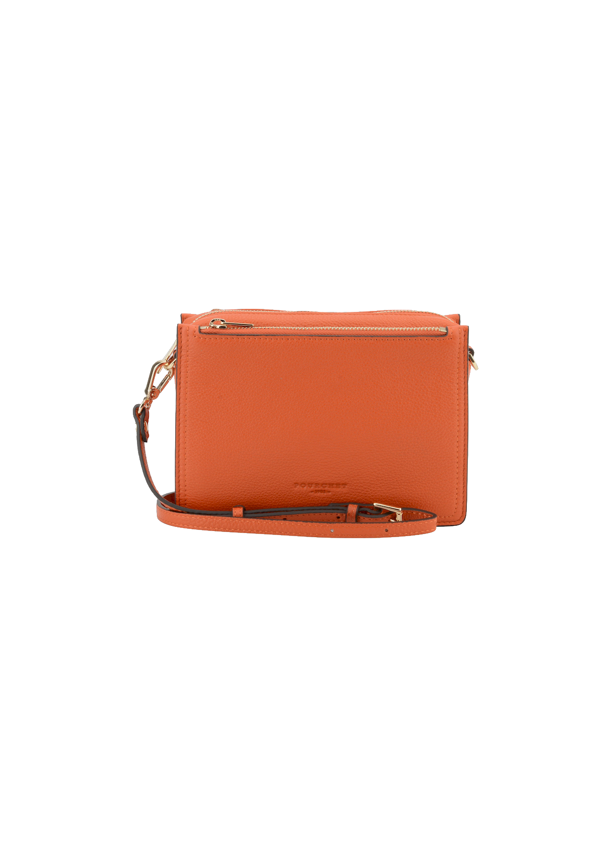 Alesia | Sac trotteur GM en cuir de vachette POURCHET Orange