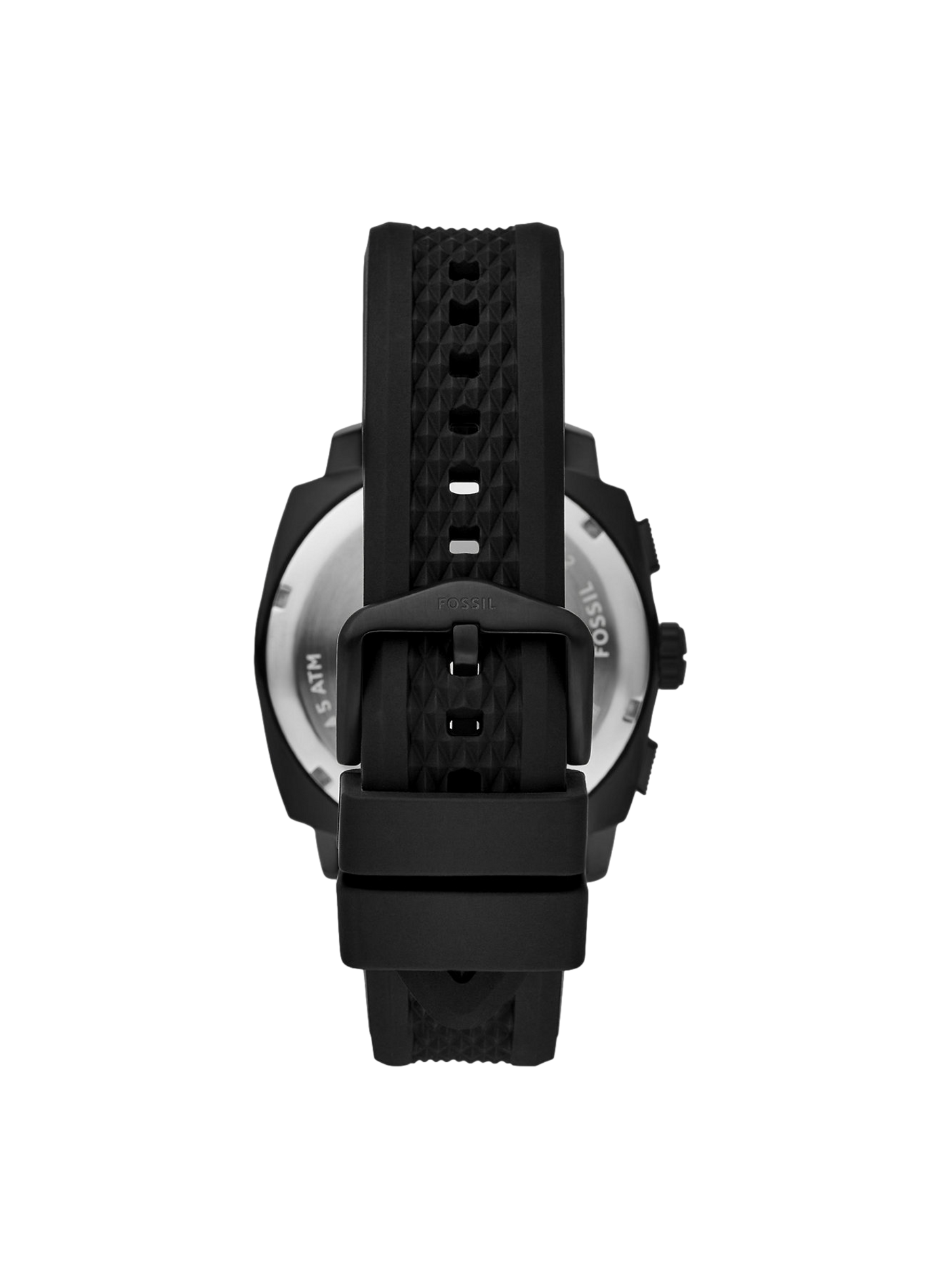 Montre Machine bracelet en cuir FOSSIL Noir