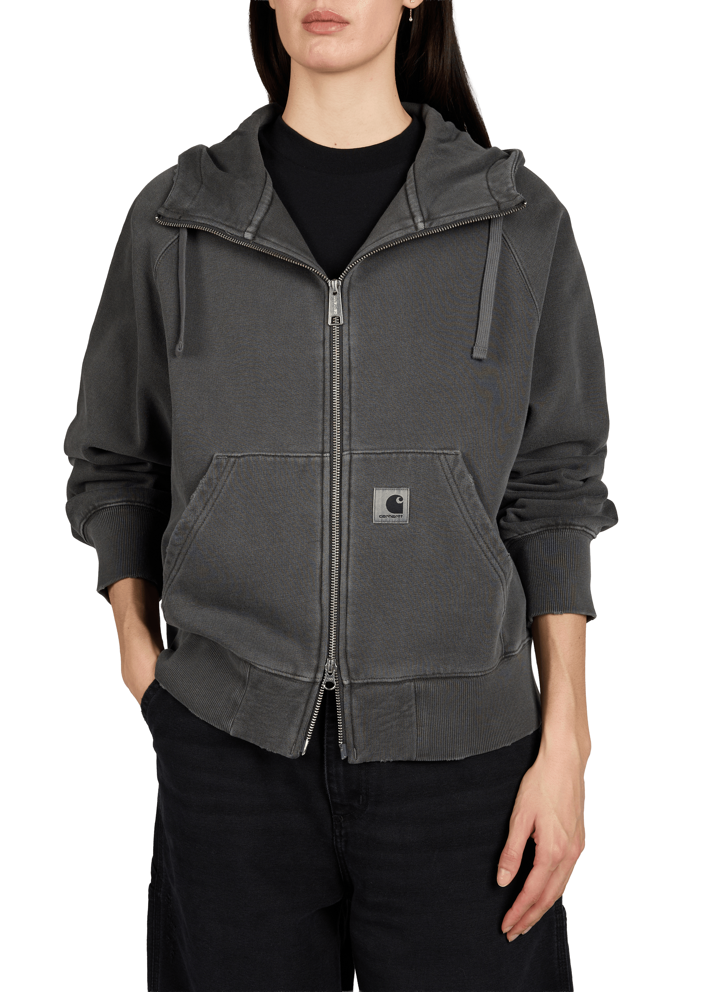 Gilet ample à capuche en coton CARHARTT WIP Noir